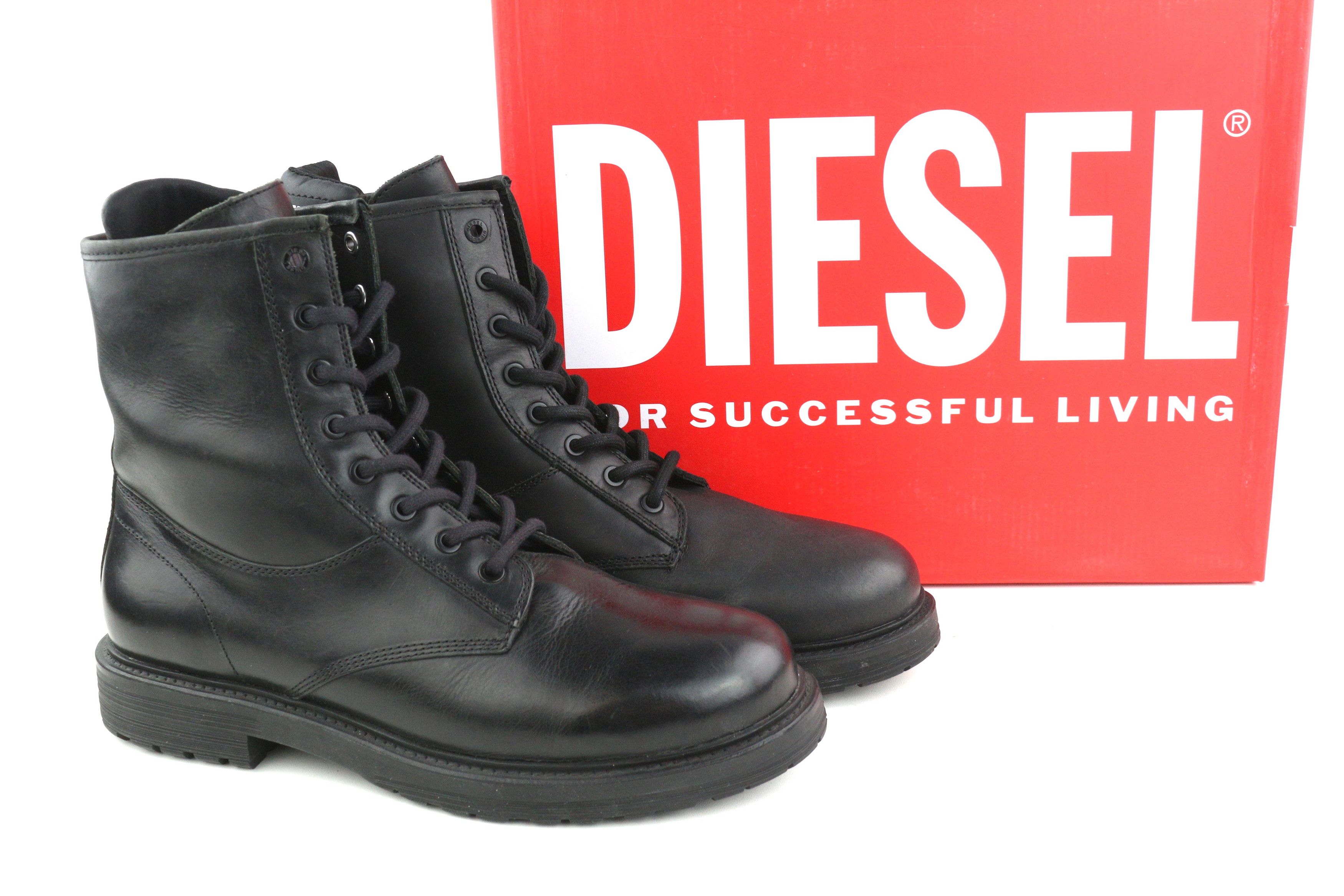 Diesel D-ALABHAMA CB EU44 Black Cow Leather 40600 Size US 11 / EU 44 - 1 Thumbnail