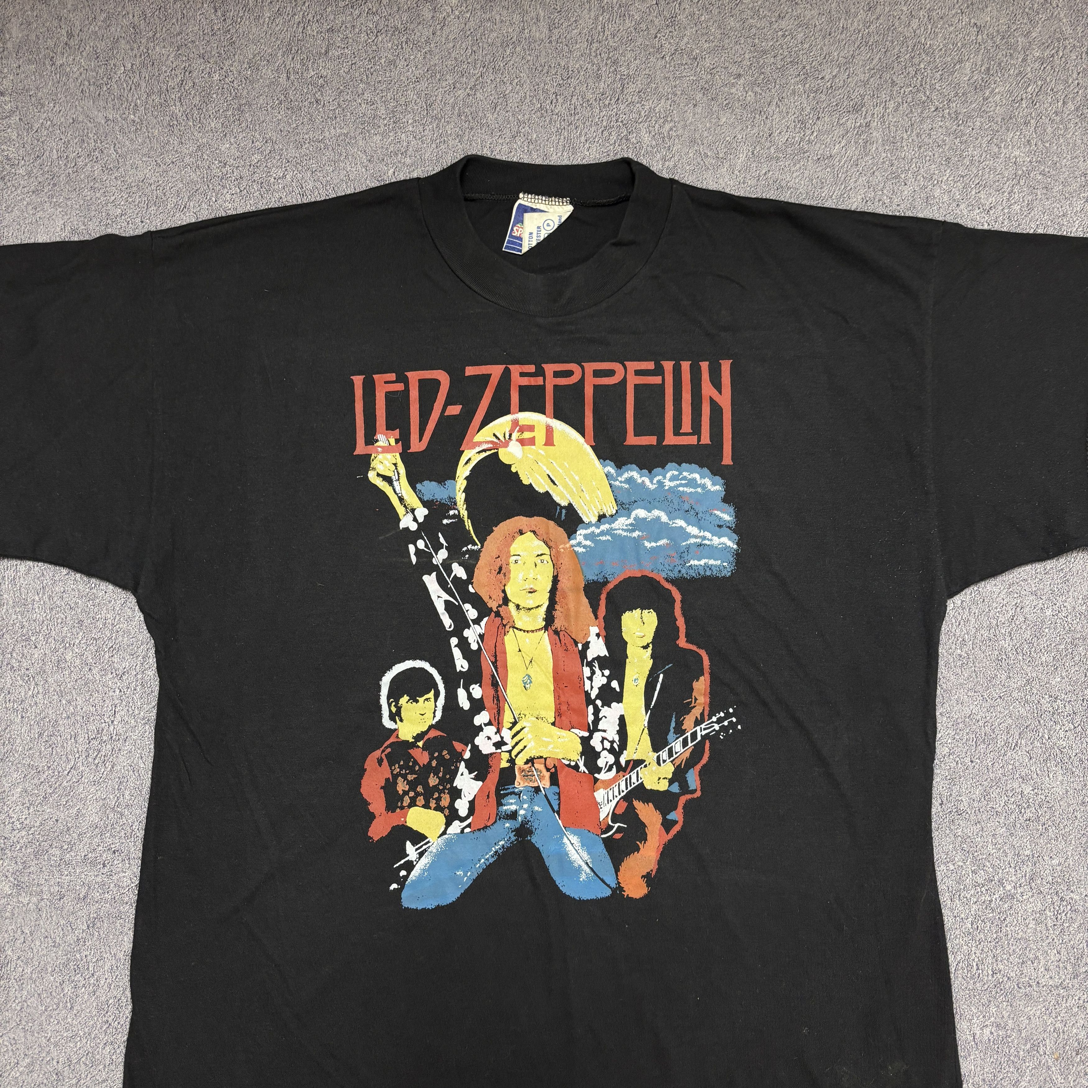 Band Tees Vintage Led Zeppelin Shirt 80s Single Stitch Rock Band Tee Size US M / EU 48-50 / 2 - 2 Thumbnail