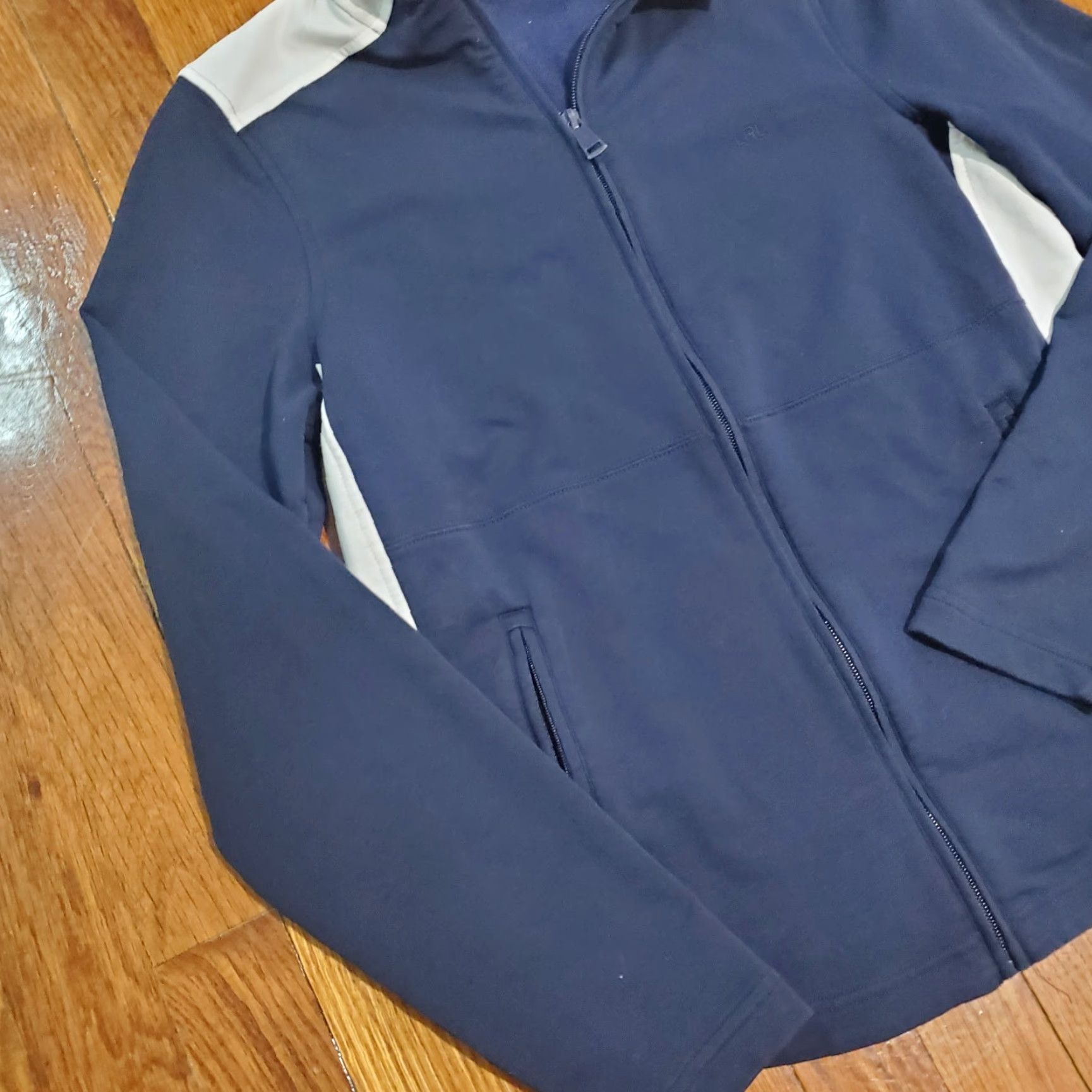 Ralph Lauren Lauren Ralph Lauren Women's Medium Jacket Athletic Full Zip Navy White Tennis Size M / US 6-8 / IT 42-44 - 2 Thumbnail