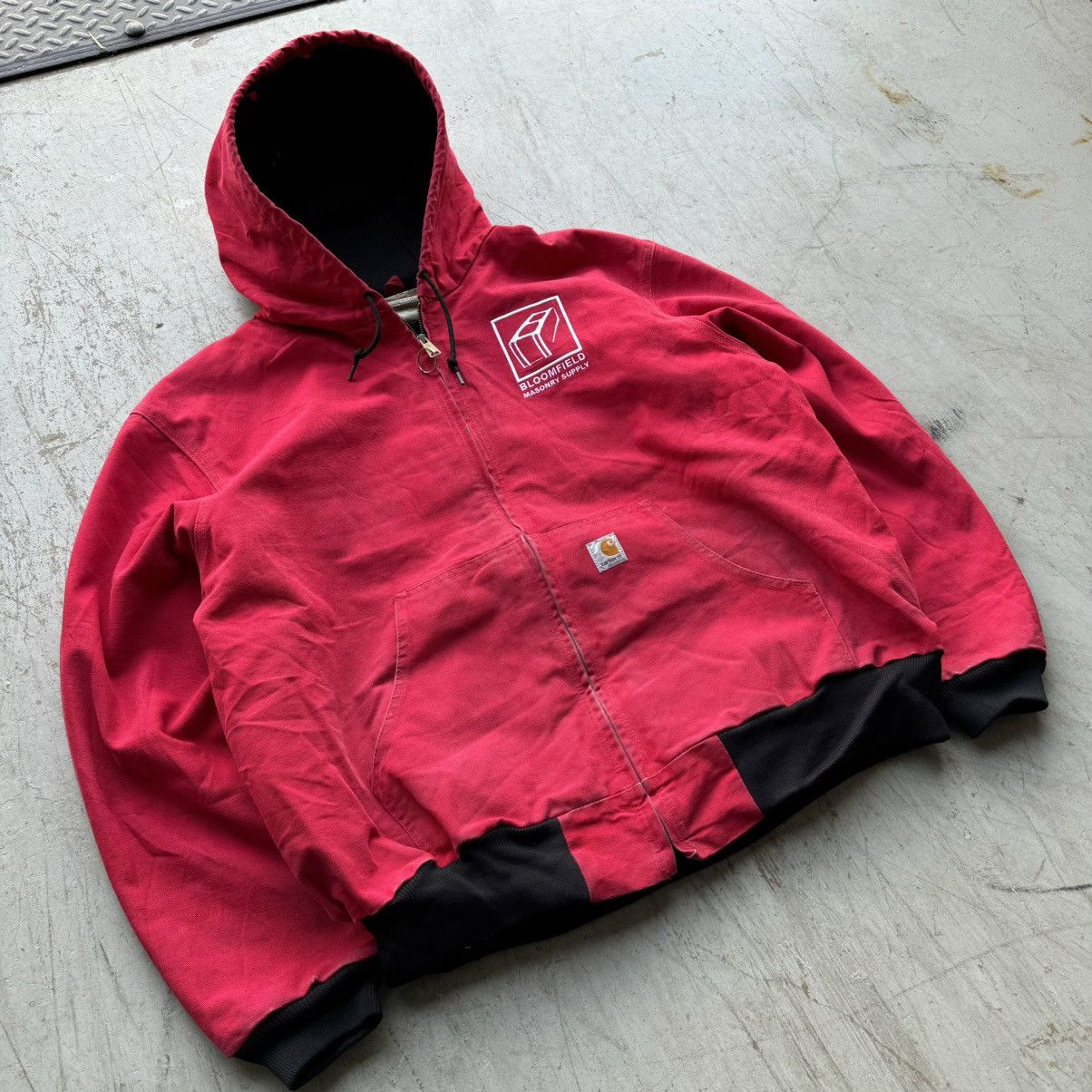 Carhartt × Vintage Vintage Carhartt Faded Hooded Crimson Red Jacket Sz XXL Size US XXL / EU 58 / 5 - 2 Thumbnail