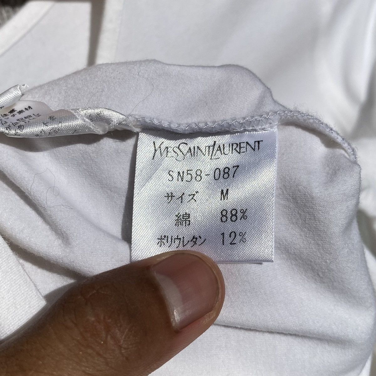 Yves Saint Laurent Vintage Yves Saint Lauren Shirt Spellout YSL Luxury Brand Size M / US 6-8 / IT 42-44 - 9 Thumbnail