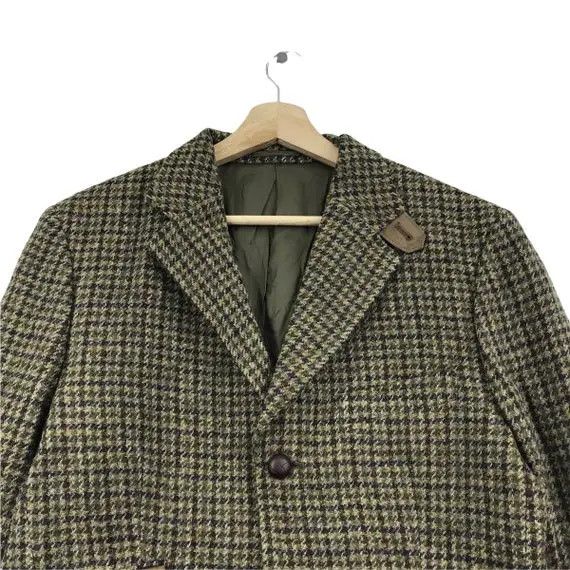 Harris Tweed × J. Press Vtg J.PRESS x HARRIS TWEEED Hollywood Model Striped Blazer Size 42R - 3 Thumbnail