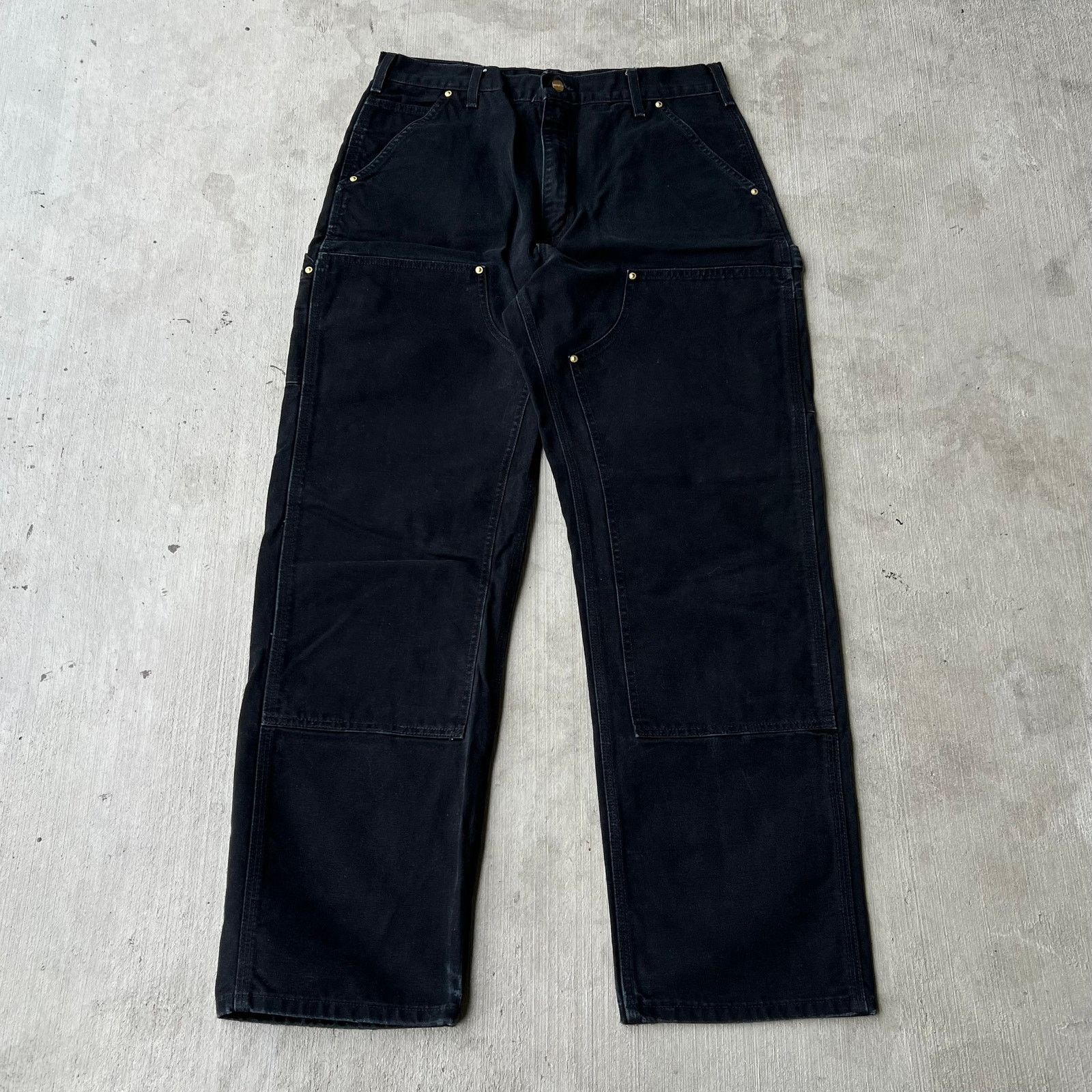 Carhartt × Vintage Carhartt black double knee work wear carpenter pants Size US 32 / EU 48 - 1 Thumbnail