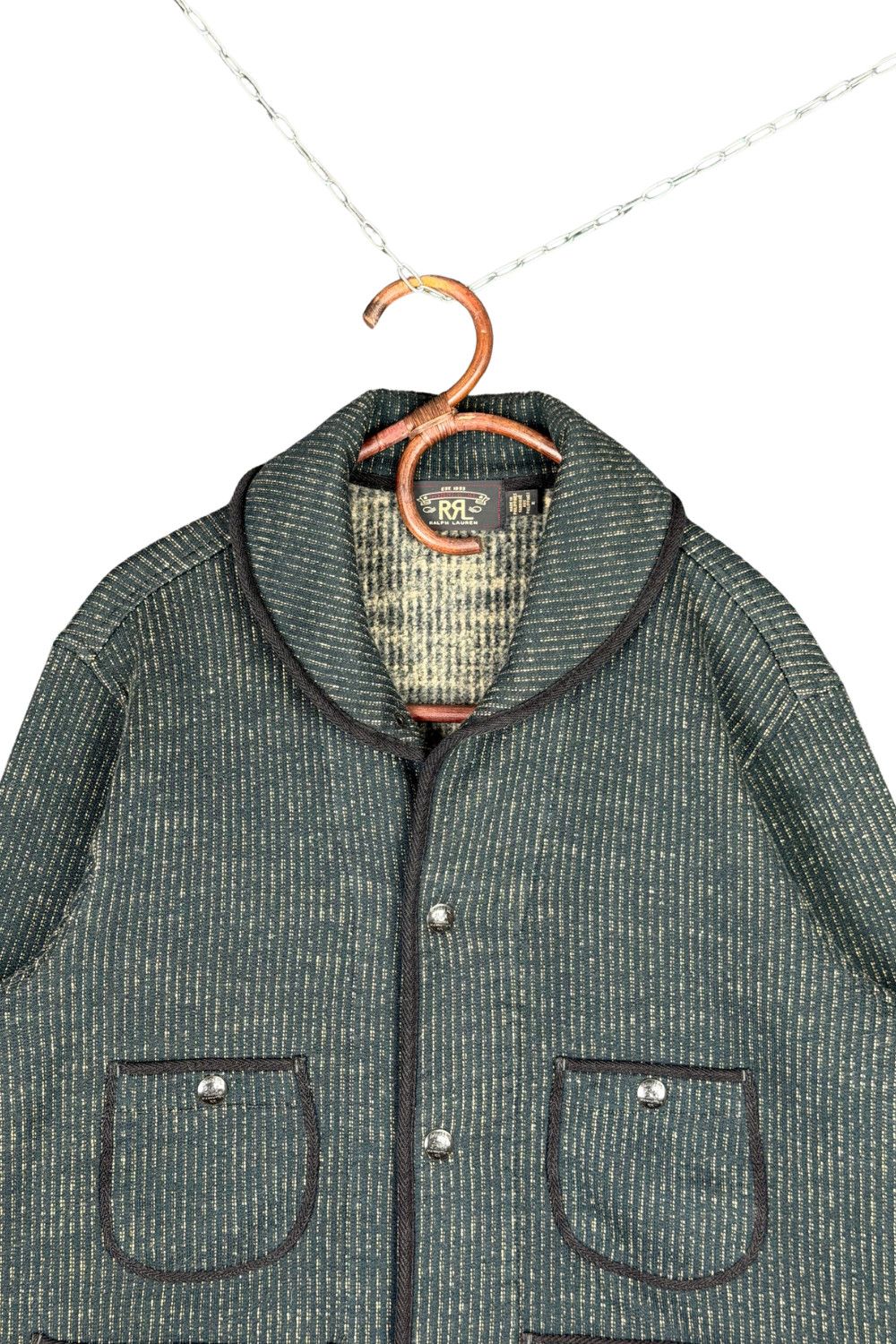 Polo Ralph Lauren 09AW RRL Double RL Shawl Collar Textured Knit Work Jacket Size US M / EU 48-50 / 2 - 4 Thumbnail