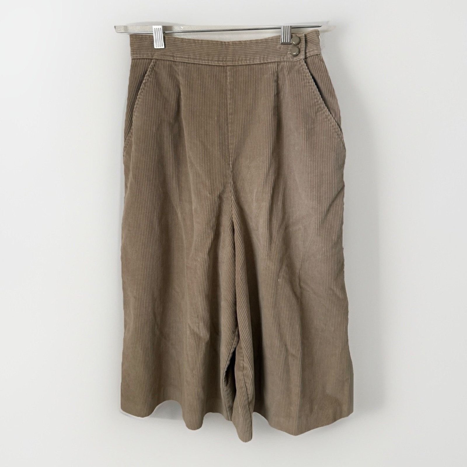 Other Vtg Union Made Gaucho Corduroy Culotte Tan USA Wide Leg Size 25" / US 0 / IT 36 - 1 Thumbnail