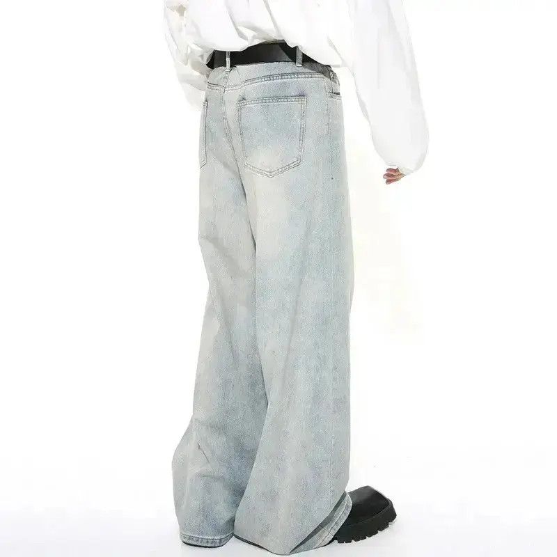 Japanese Brand Light style washed blue baggy jeans Size US 32 / EU 48 - 2 Thumbnail