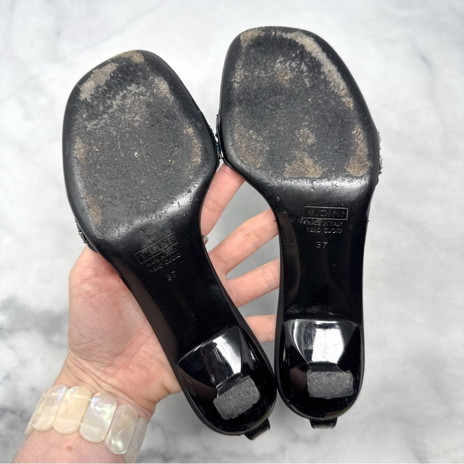 Giuseppe Zanotti Giuseppe Zanotti Vintage 90s Y2K Bead AnkleStrap Kitten Heel Size US 7 / IT 37 - 9 Thumbnail