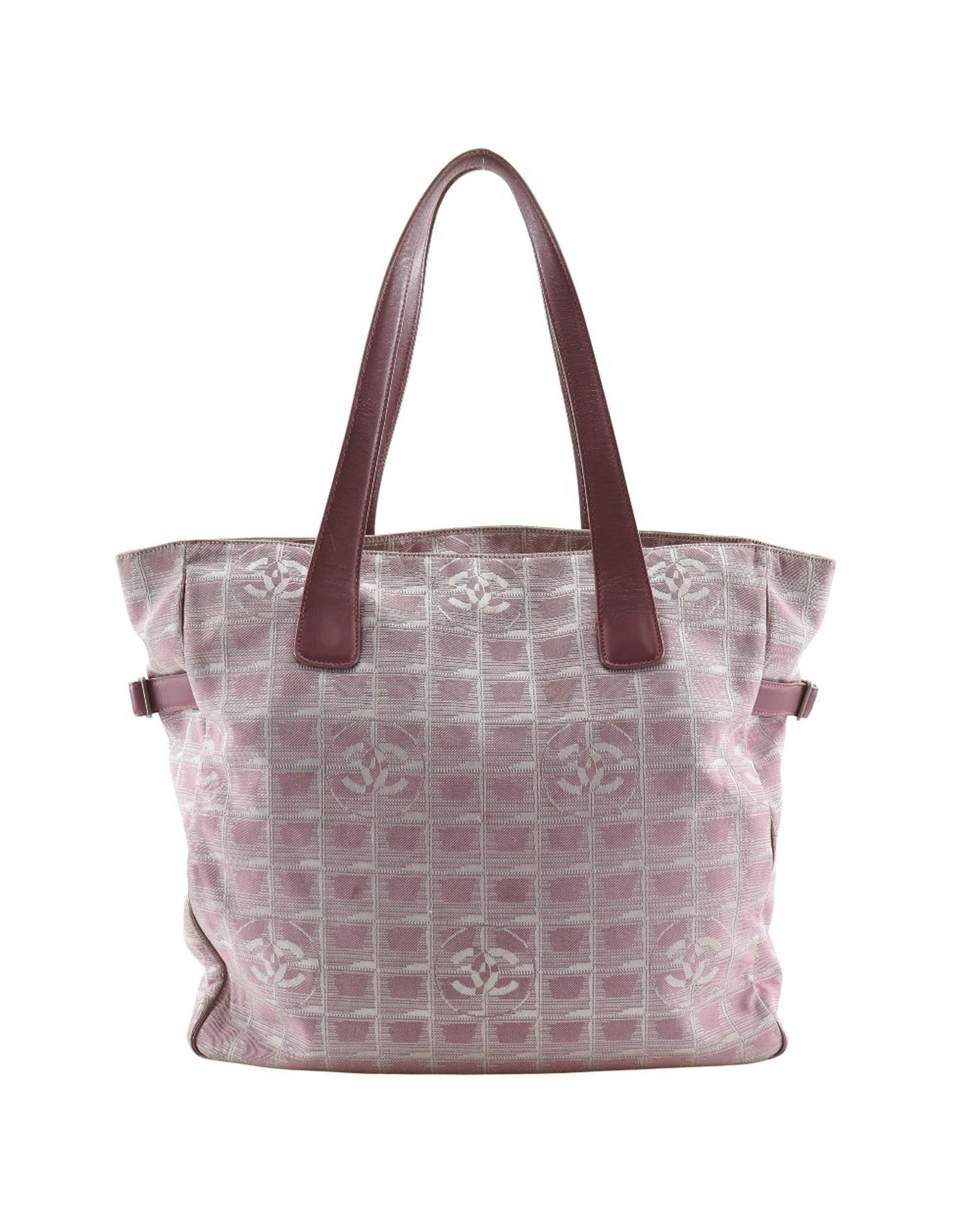 image of Chanel Travel-Friendly Pink Zip Tote Bag In Excellent Condition, Women's