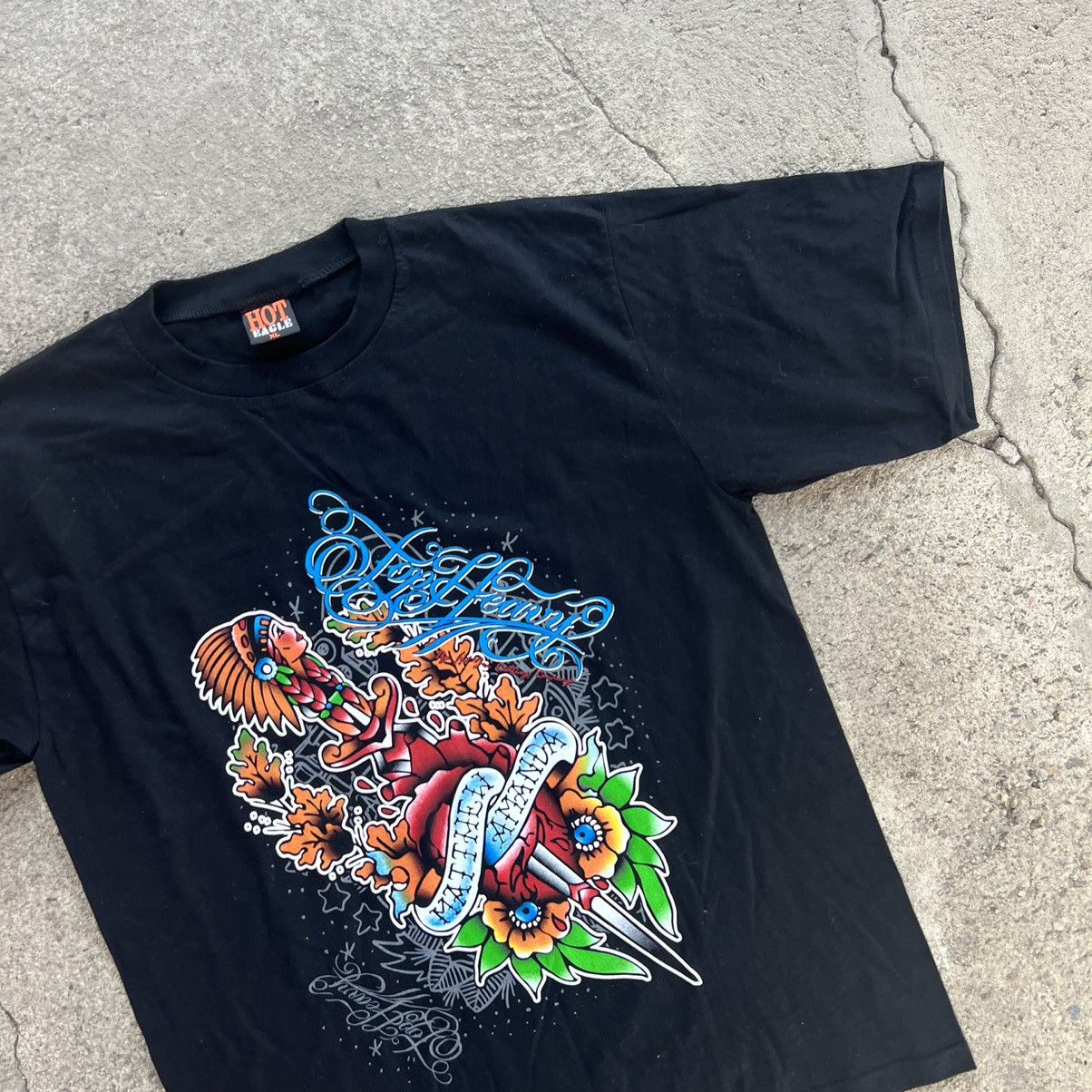 Affliction × Southpole × Vintage Y2K Southpole Affliction Style AOP Graphic Rave Tshirt Size US XL / EU 56 / 4 - 4 Thumbnail