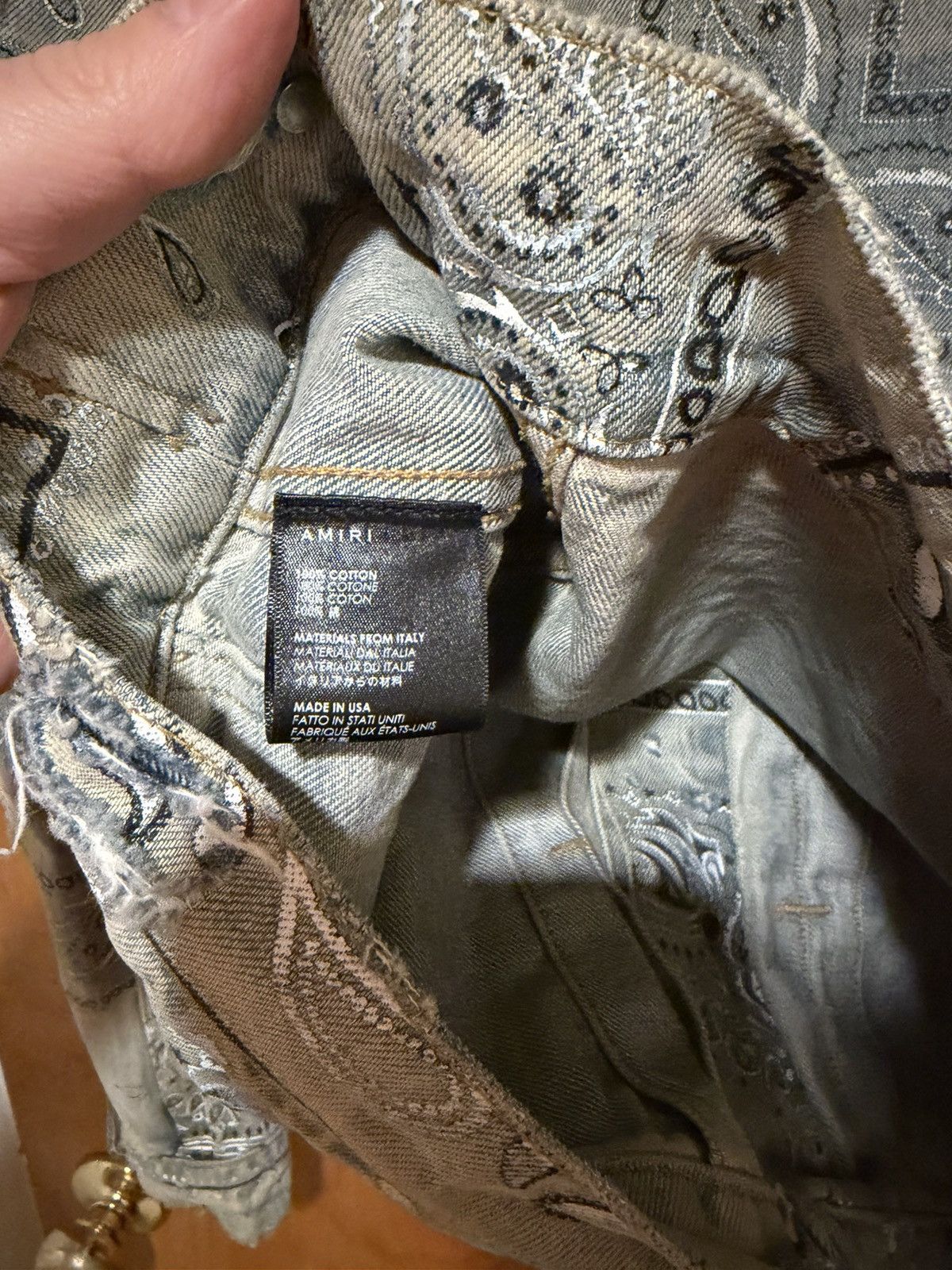 Amiri Amiri Bandana Denim Trucker Jacket size L Large Size US L / EU 52-54 / 3 - 6 Thumbnail