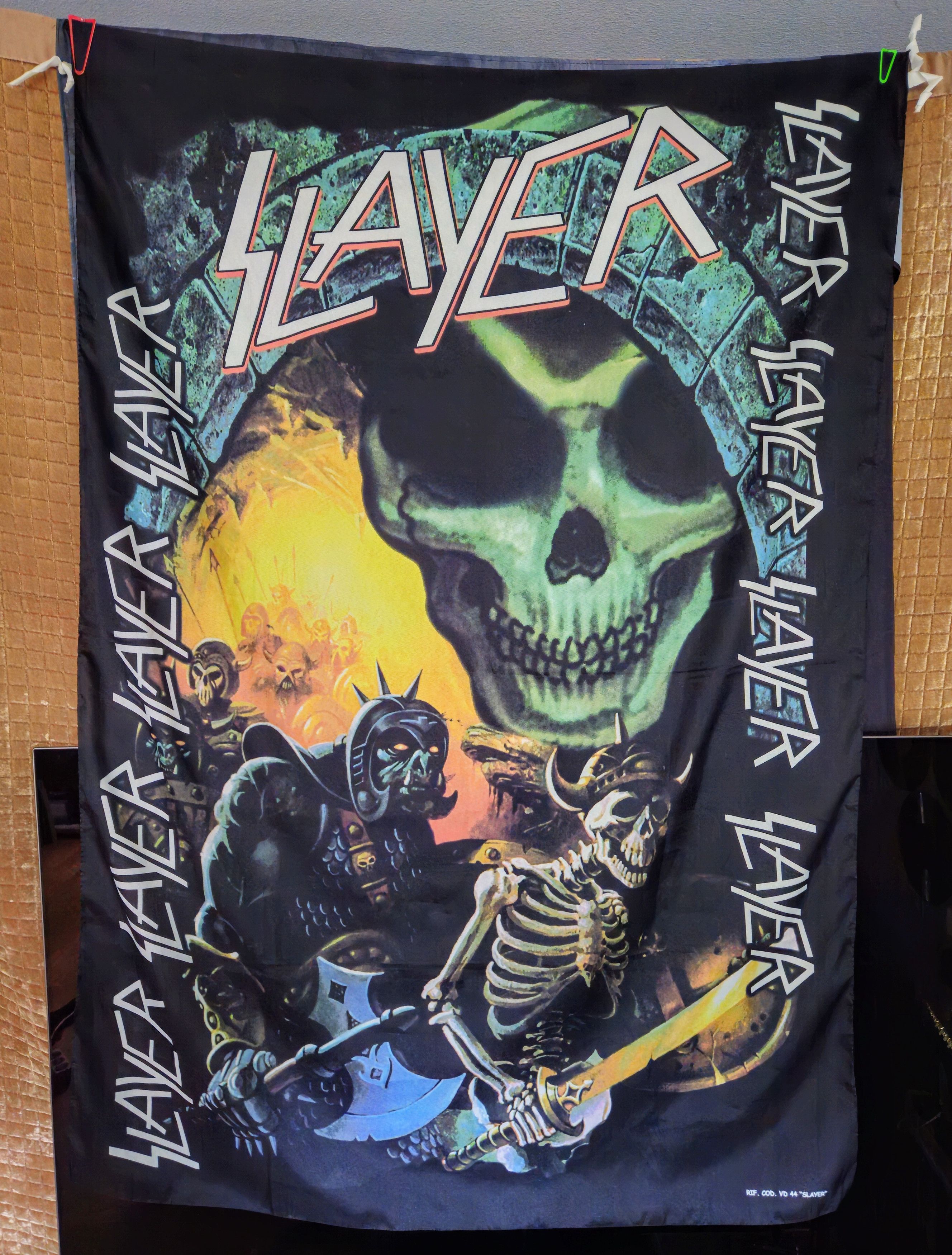 Vintage 90s huge Slayer brockum poster outlet flag