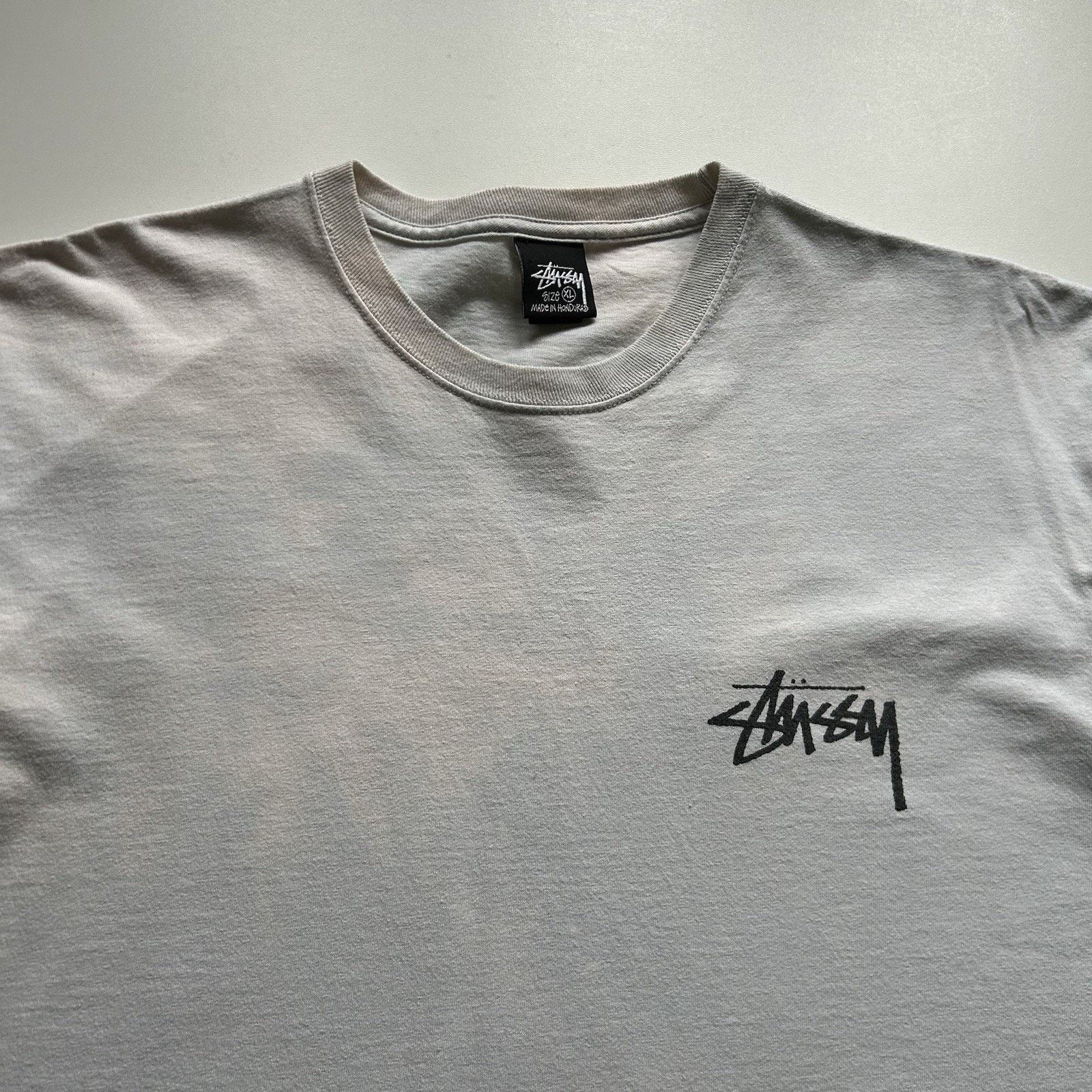 Stussy × Vintage Stussy Shirt 8 Ball Cherries Logo T-Shirt White XL Bleached Size US XL / EU 56 / 4 - 4 Thumbnail