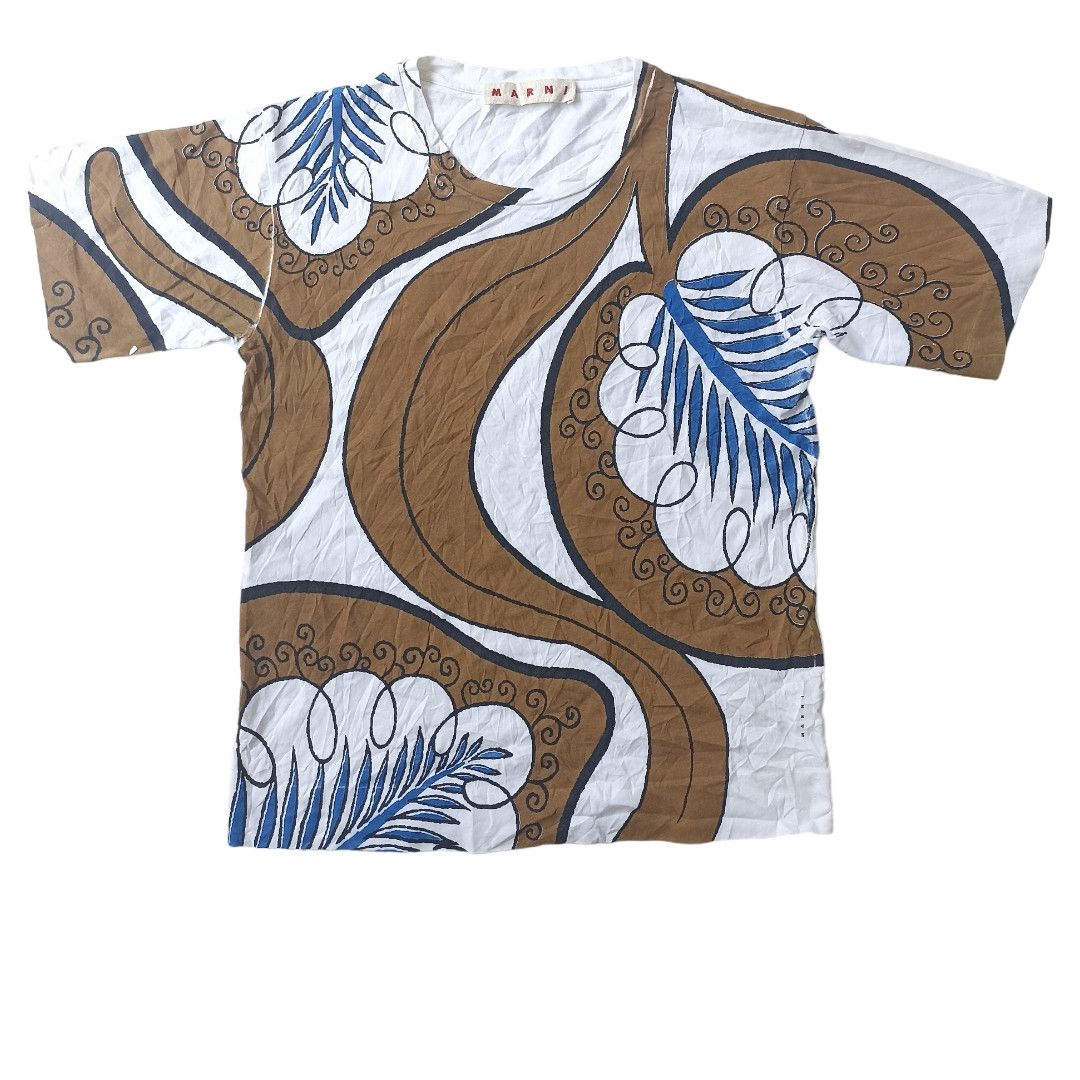 Marni Vintage Y2K Marni Floral Tshirt Size S / US 4 / IT 40 - 1 Thumbnail