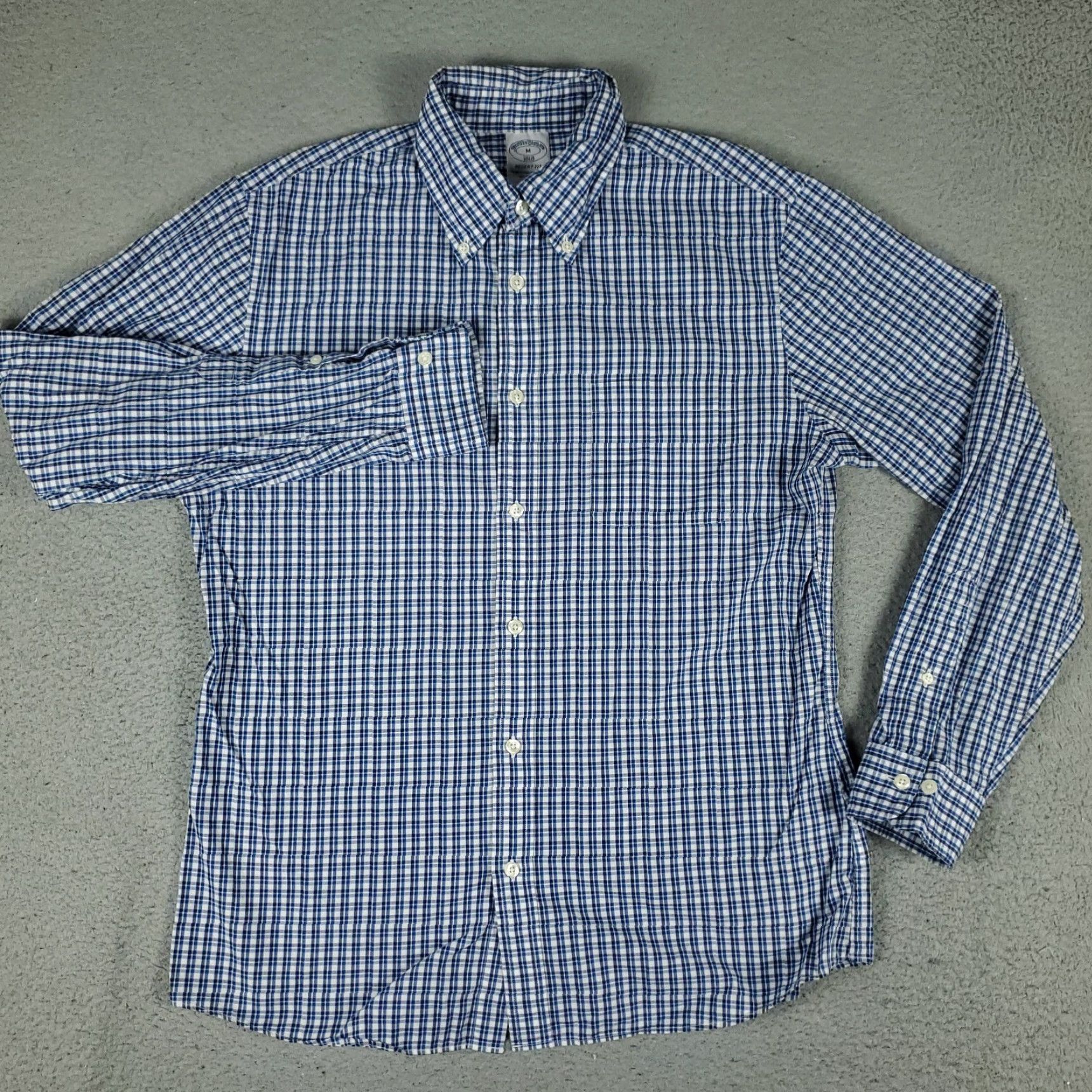 Brooks Brothers Brooks Brothers Button-Up Shirt Mens Medium Blue Check Long Sleeve Casual Classic Preppy Size US M / EU 48-50 / 2 - 2 Thumbnail