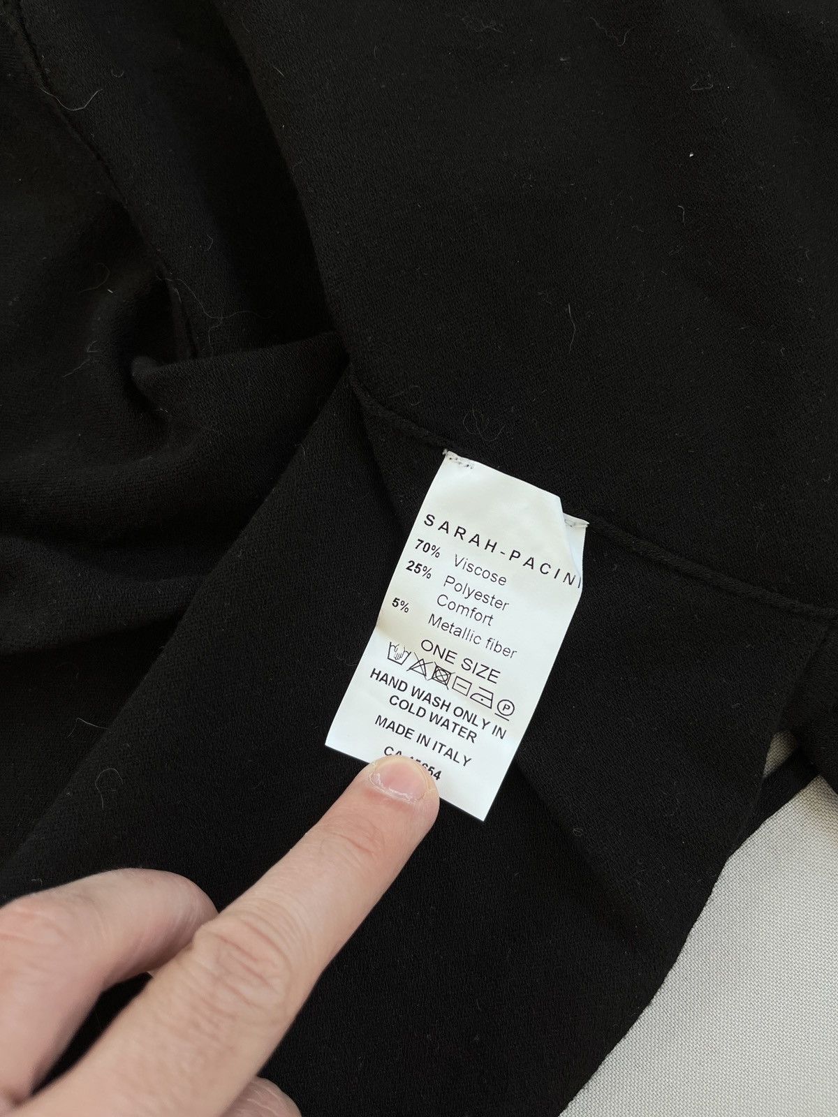 Sarah Pacini Sarah Pacini Viscose Avant Garde Wrap Cape Cardigan Size ONE SIZE - 14 Thumbnail