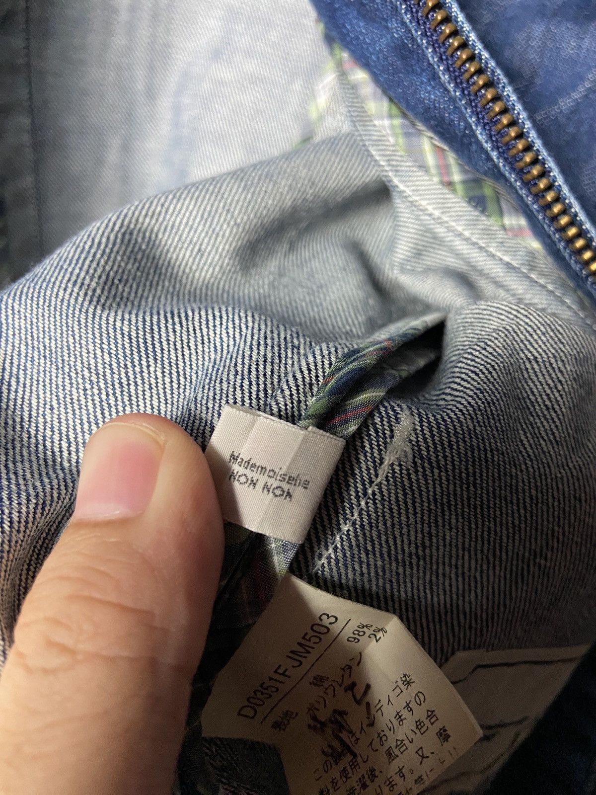 Issey Miyake × Japanese Brand × Mademoiselle Non Non Mademoiselle Non Non Issey Miyake Denim Jacket Size S / US 4 / IT 40 - 10 Thumbnail