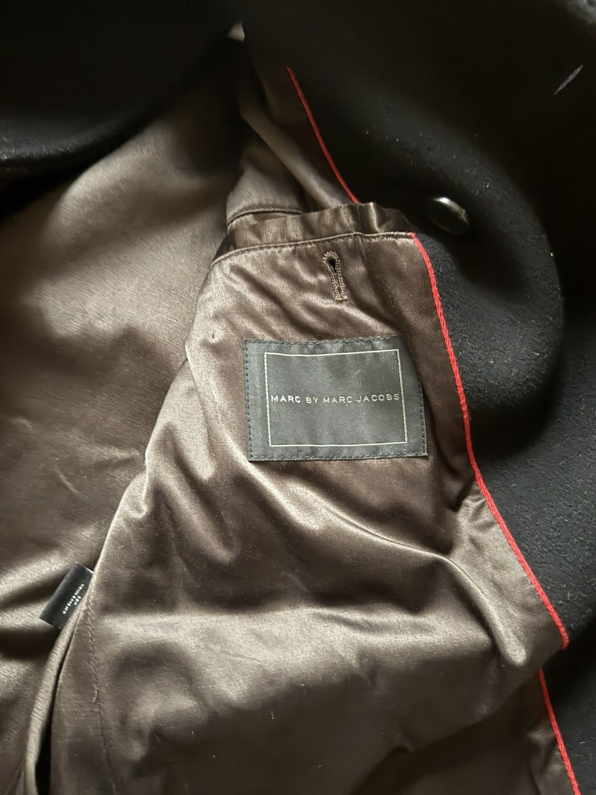 Marc Jacobs Marc Jacobs Wool Peacoat Structured Black Outerwear Classic Size US XL / EU 56 / 4 - 4 Thumbnail