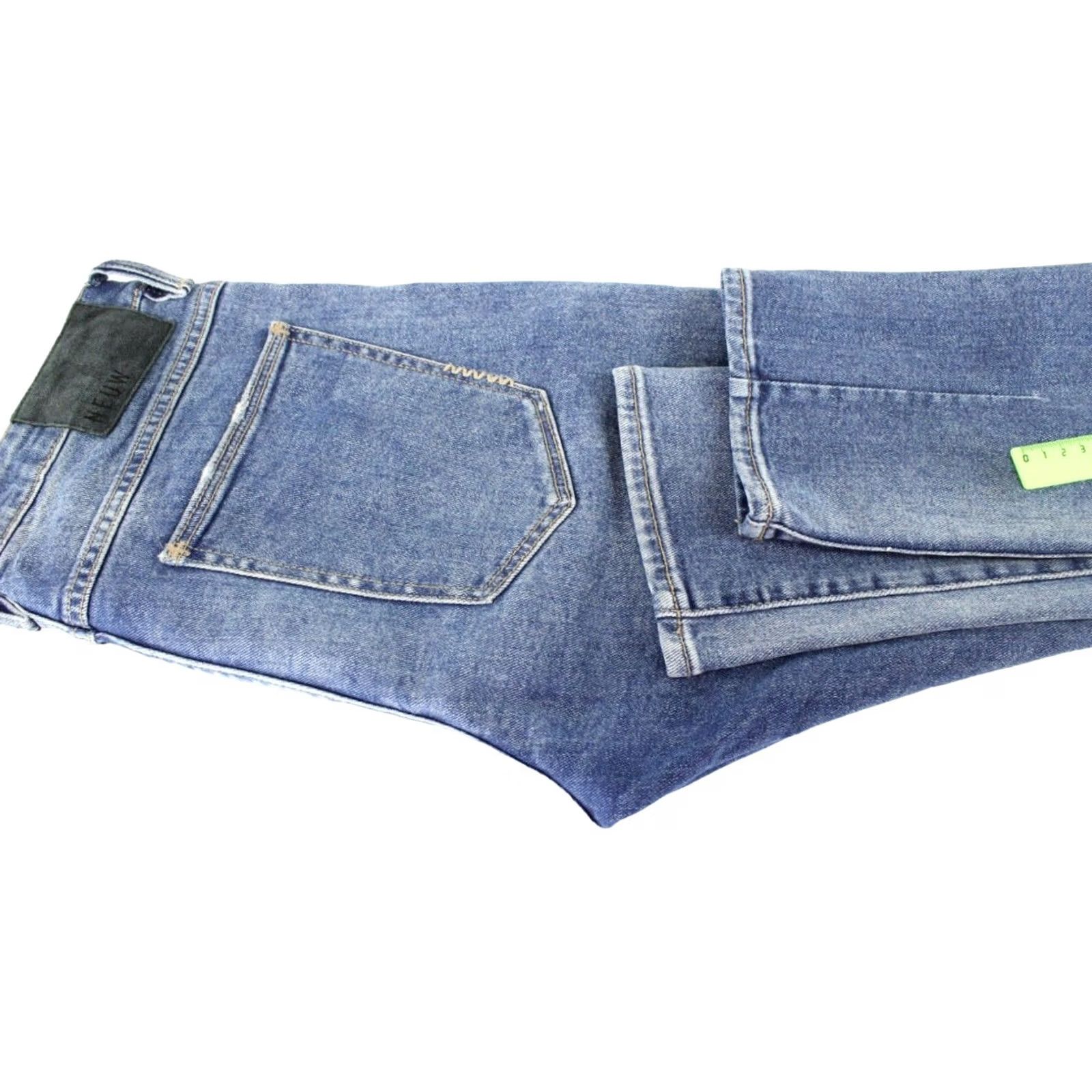 Vintage Neuw Helt Skinny Jeans Men's W33/L34 Fade Effect Whiskers Button Fly Blue Size US 33 - 7 Thumbnail