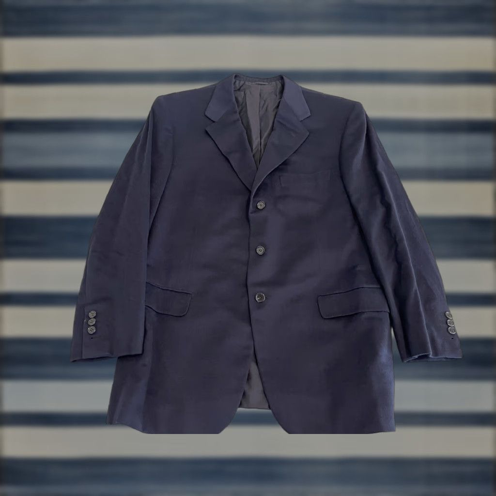 Brioni Brioni Blazer Shirt Mens Size 44 Cashmere Navy Blue Blue Solid 44 Mens Blazer Jacket Sport Coat Vintage 0 Size 44R - 1 Thumbnail