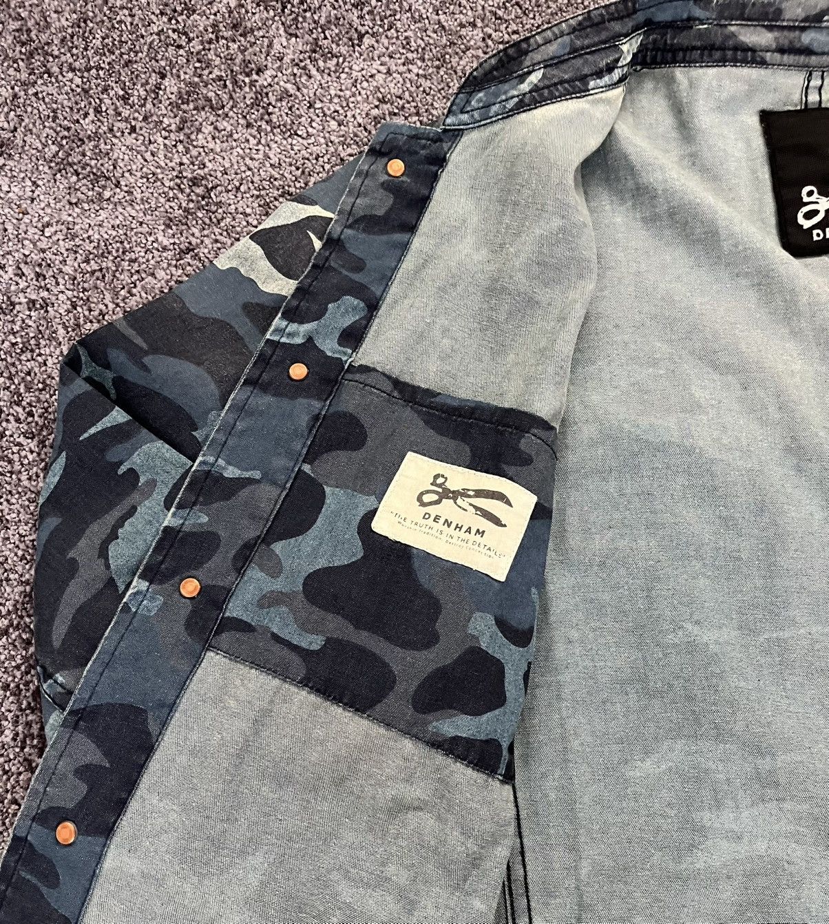 DENHAM Denham mens blue camo shirt/jacket chore Size US M / EU 48-50 / 2 - 10 Thumbnail
