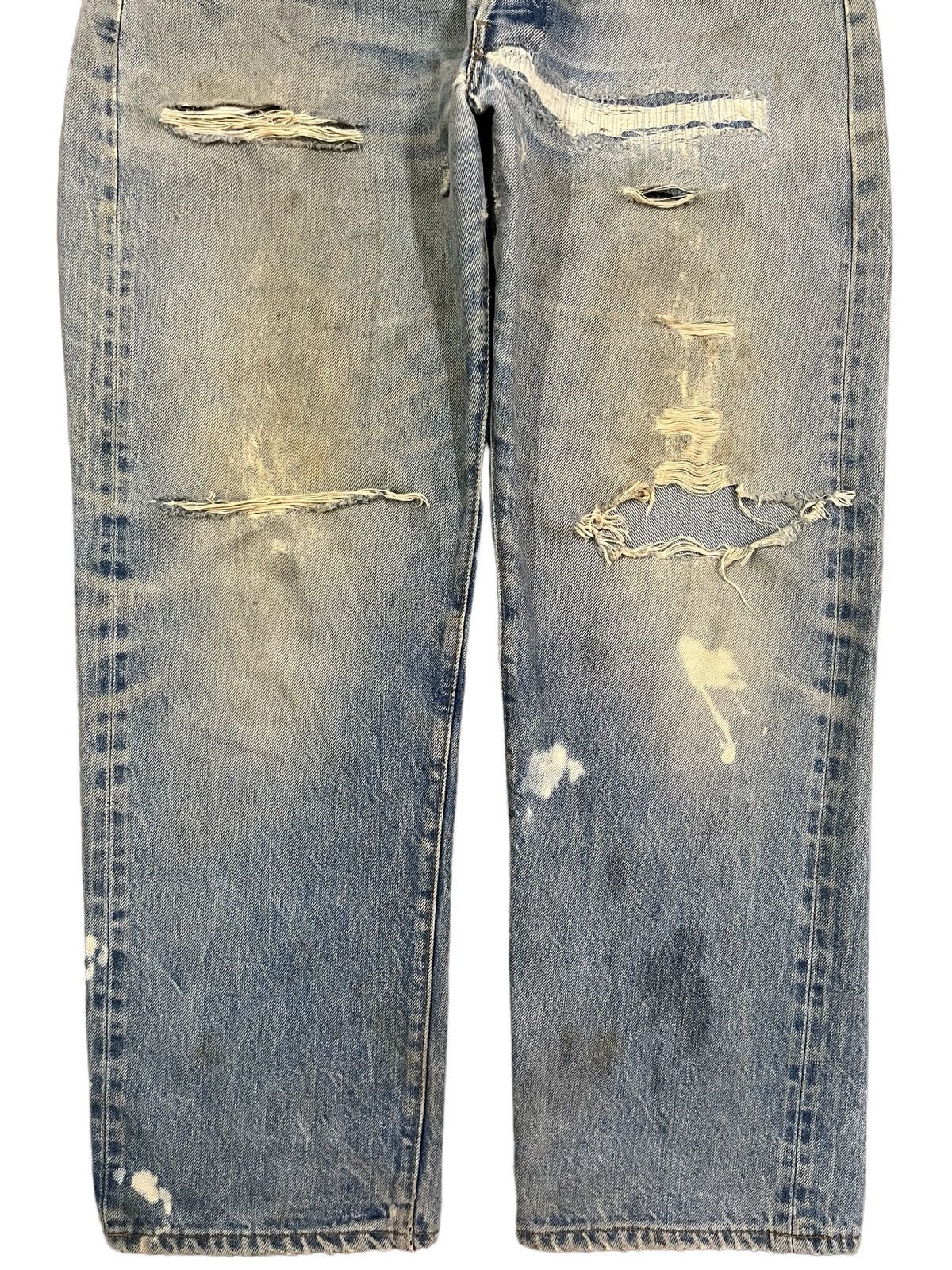 Levi's Vintage 70s Levis 501 Selvedge Button Stamp #2 Destroy Jeans Size US 34 / EU 50 - 4 Thumbnail