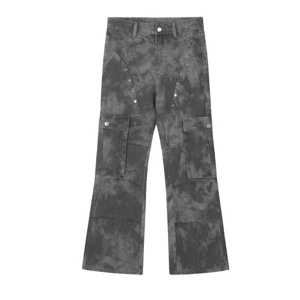 Japanese Brand Mizuho x Miyo Camouflage Grey Work Loose Hip Hop Jeans Size US 32 / EU 48 - 5 Thumbnail