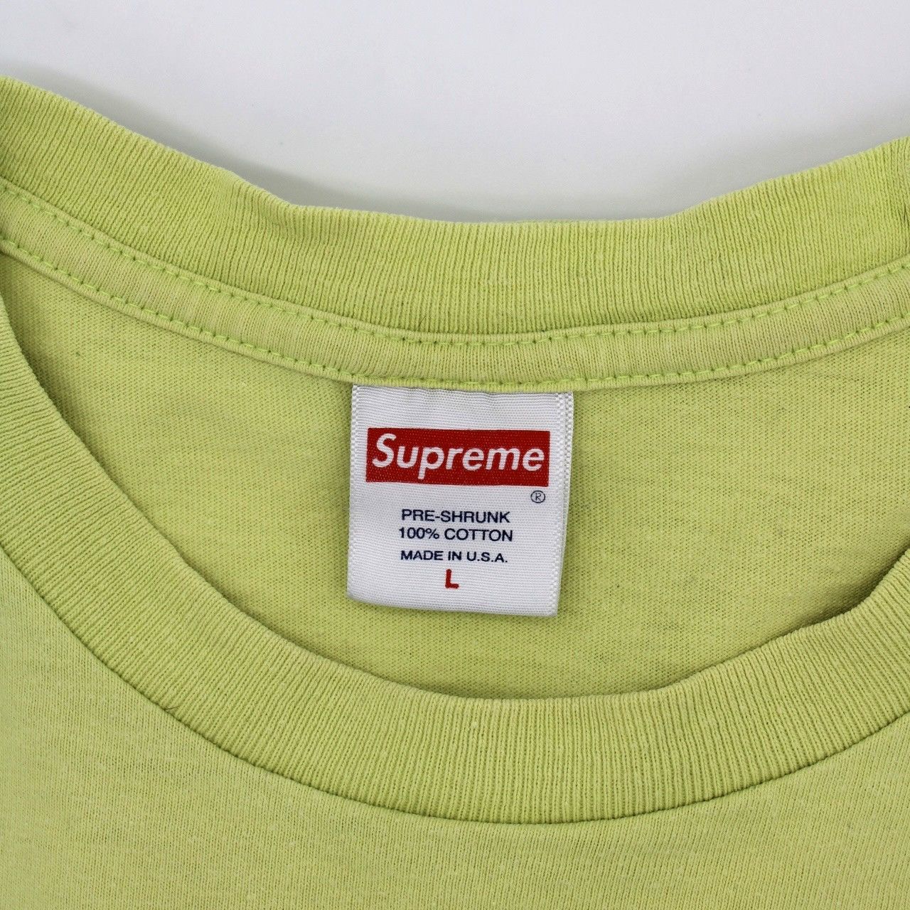 Size Large - Supreme Sacred Unique L/S Tee Neon Green : SS20