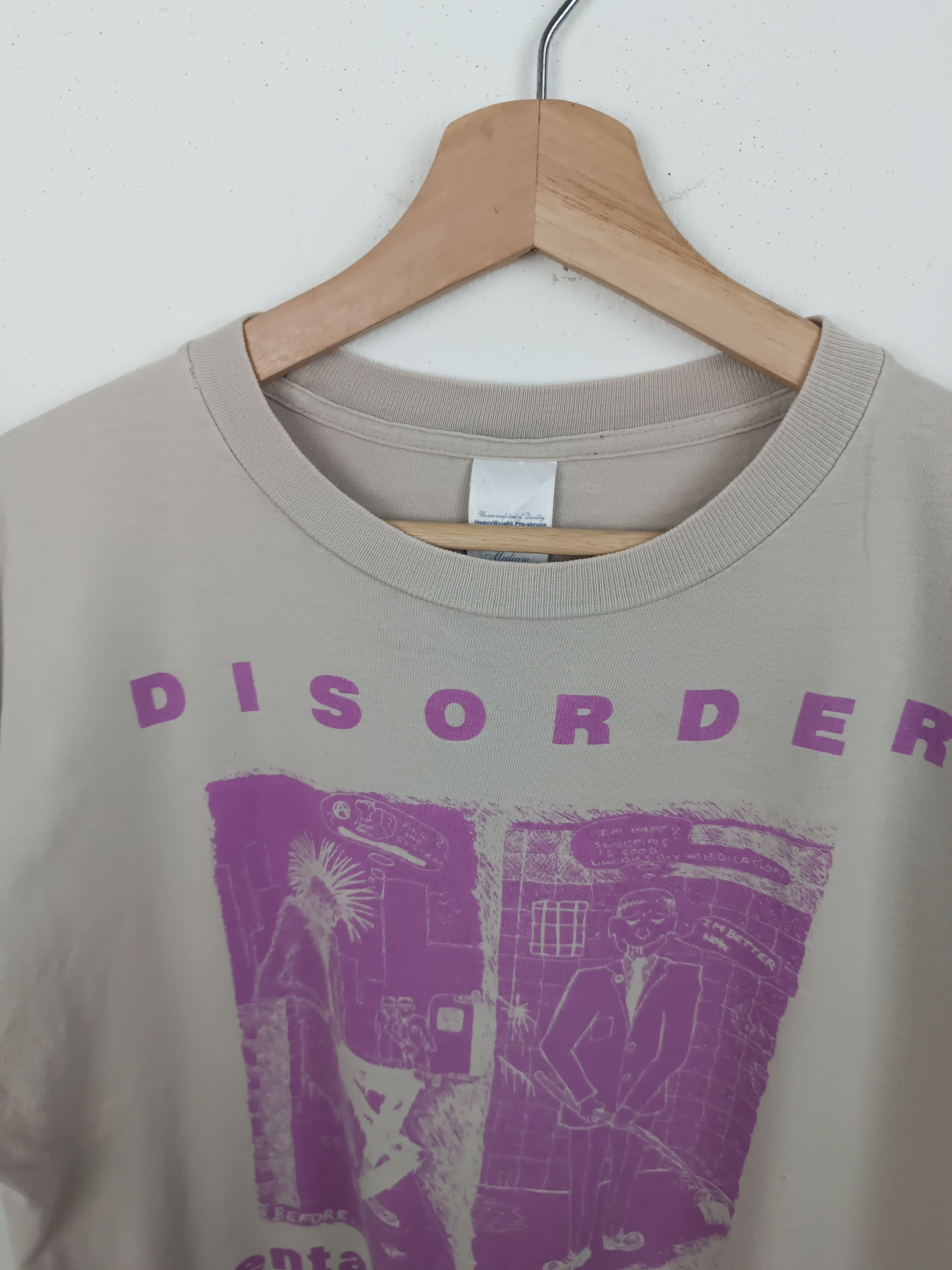 Band Tees THRASH FADED VINTAGE 2000s DISORDER MENTAL DISORDER EP PUNK Size US M / EU 48-50 / 2 - 9 Thumbnail