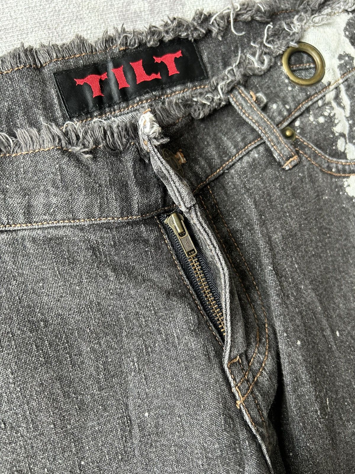 14th Addiction Flared Punk Style Painted Jeans Size US 29 - 11 Thumbnail