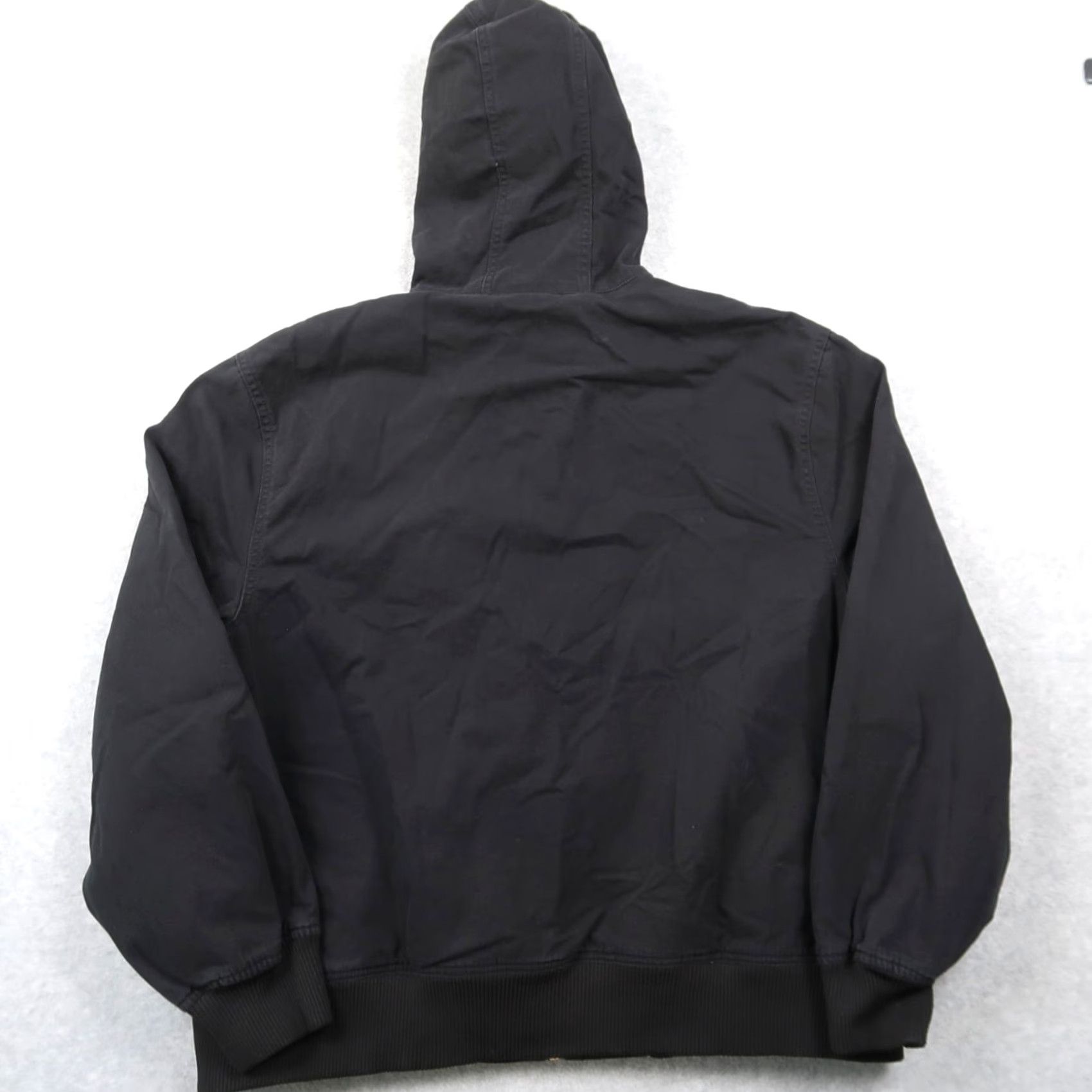 Dickies Dickies Jacket Mens 2XL Black Canvas Hooded Bomber Full Zip Pockets Workwear Regular Size US XXL / EU 58 / 5 - 2 Thumbnail