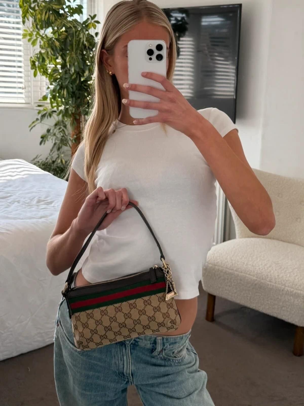 Gucci Gucci GG Canvas Sherry Line Mini Shoulder Bag Size ONE SIZE - 4 Thumbnail