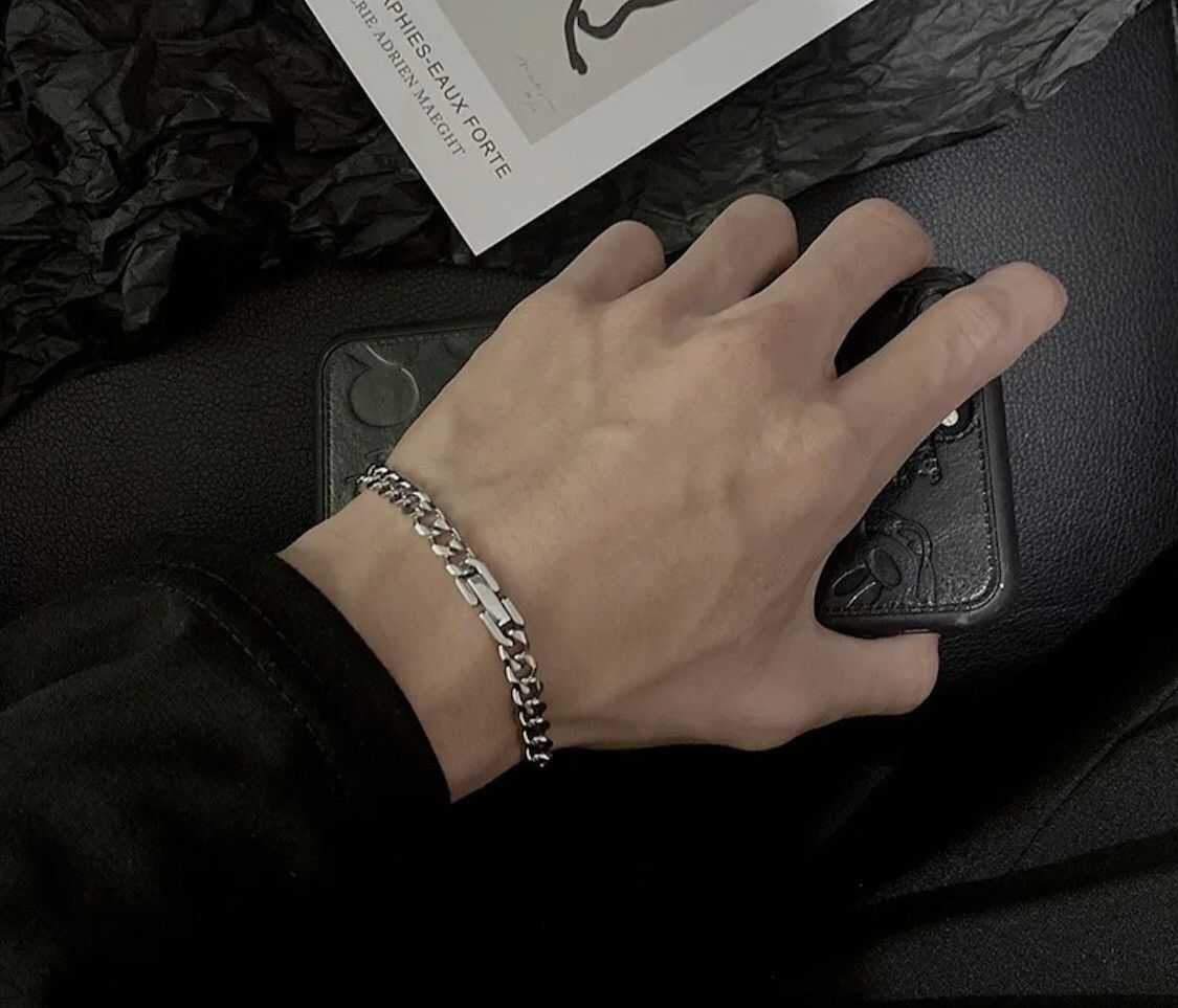 Jewelry Men's Simple Stainless Steel Snap Bracelet Size ONE SIZE - 2 Thumbnail