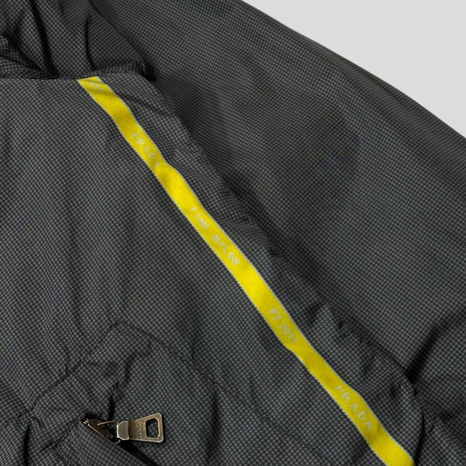 Prada Prada Sport 2010 Reversible Leather Micro Check Nylon Jacket Size US L / EU 52-54 / 3 - 4 Thumbnail