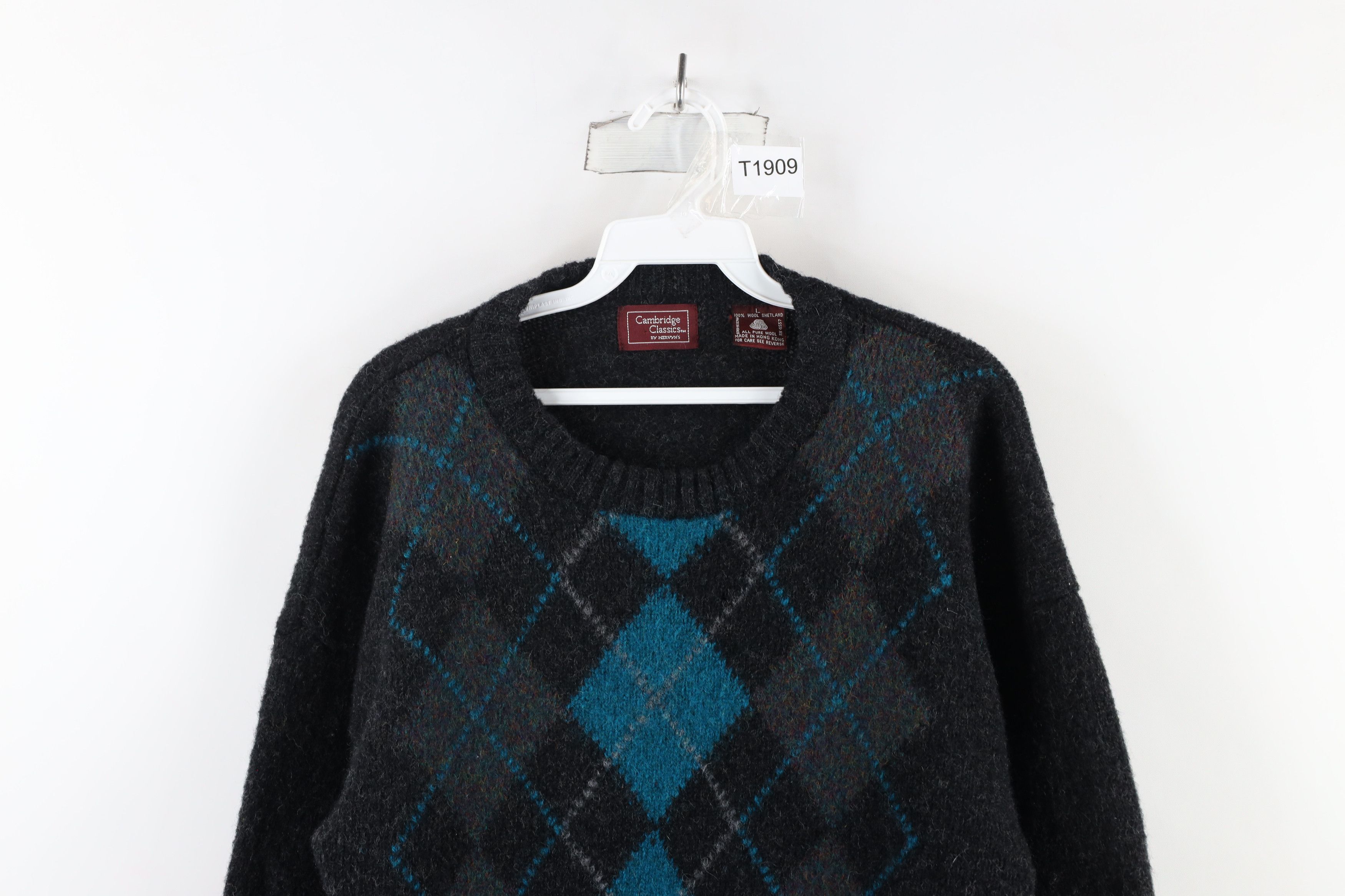 Vintage Vintage 90s Streetwear Heavyweight Shetland Wool Sweater Size L / US 10 / IT 46 - 2 Thumbnail