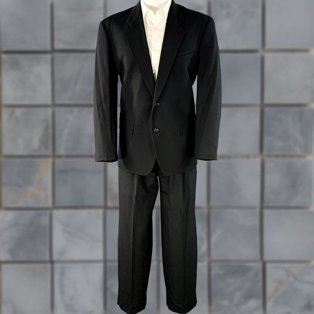 Vintage VINTAGE COMME des GARCONS HOMME PLUS Black Wool Notch Lapel Suit S Adult Mens Black Wool Notch Lapel Suit Size 36R - 1 Thumbnail