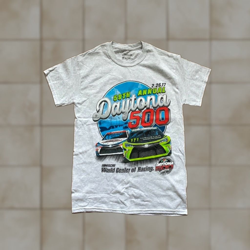 NASCAR Nascar Mens T Shirt Small Gray 59th Annual Daytona 500 Line Up 2017 Crew Neck Short Sleeve Cotton Daytona Size US S / EU 44-46 / 1 - 1 Thumbnail