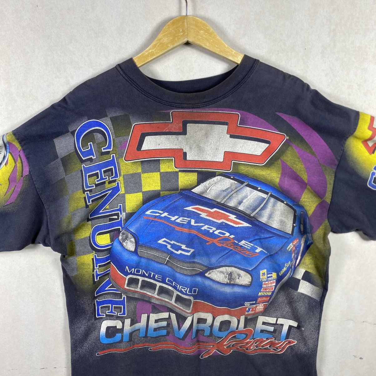 NASCAR × Vintage Vintage Chevrolet Racing All Over Print T-Shirt L 90’s 2XL Size US XXL / EU 58 / 5 - 6 Thumbnail