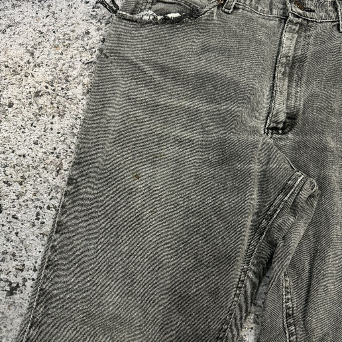 Vintage Sun Faded Thrashed Distressed Lee Jeans ERD Grunge Style Size US 31 - 10 Thumbnail