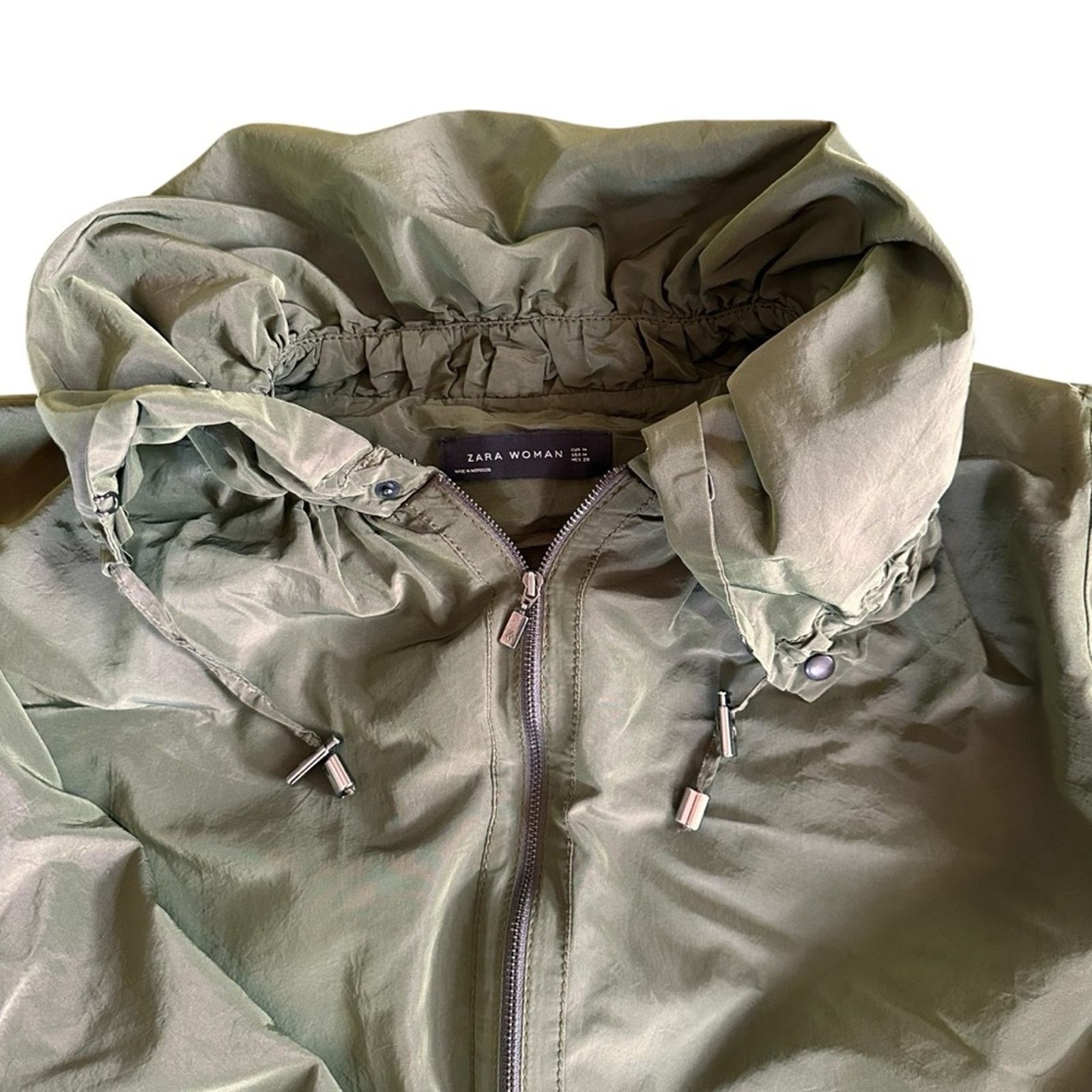 Zara Zara Hunter Green Zip-Up Jacket – Size M – EUC Size M / US 6-8 / IT 42-44 - 7 Thumbnail