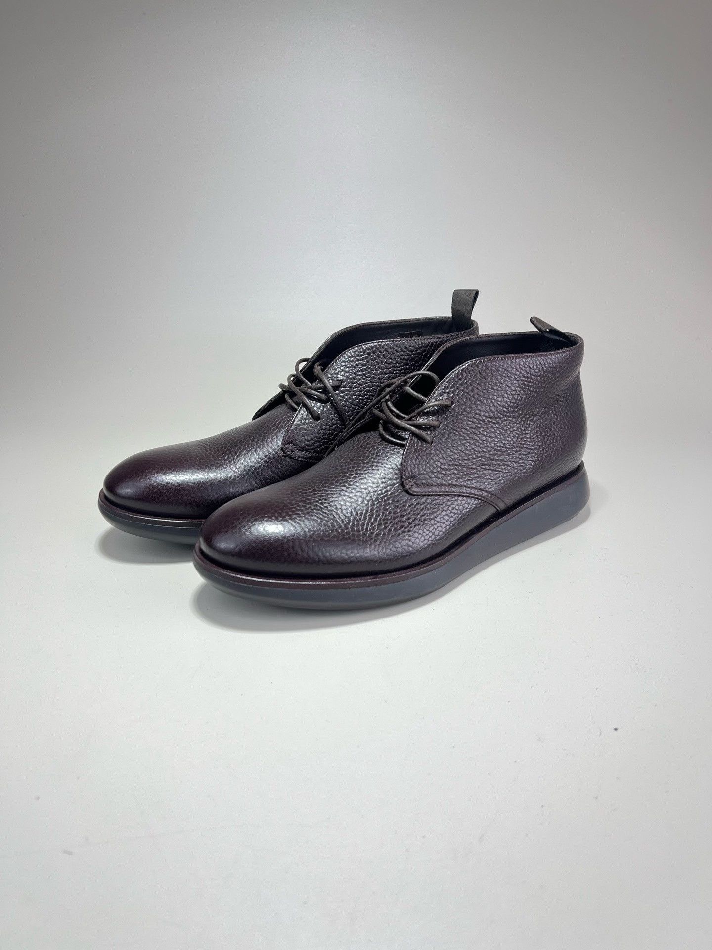 Armani ARMANI Dark Brown Calf Leather Ankle Boots Size US 10 / EU 43 - 1 Thumbnail