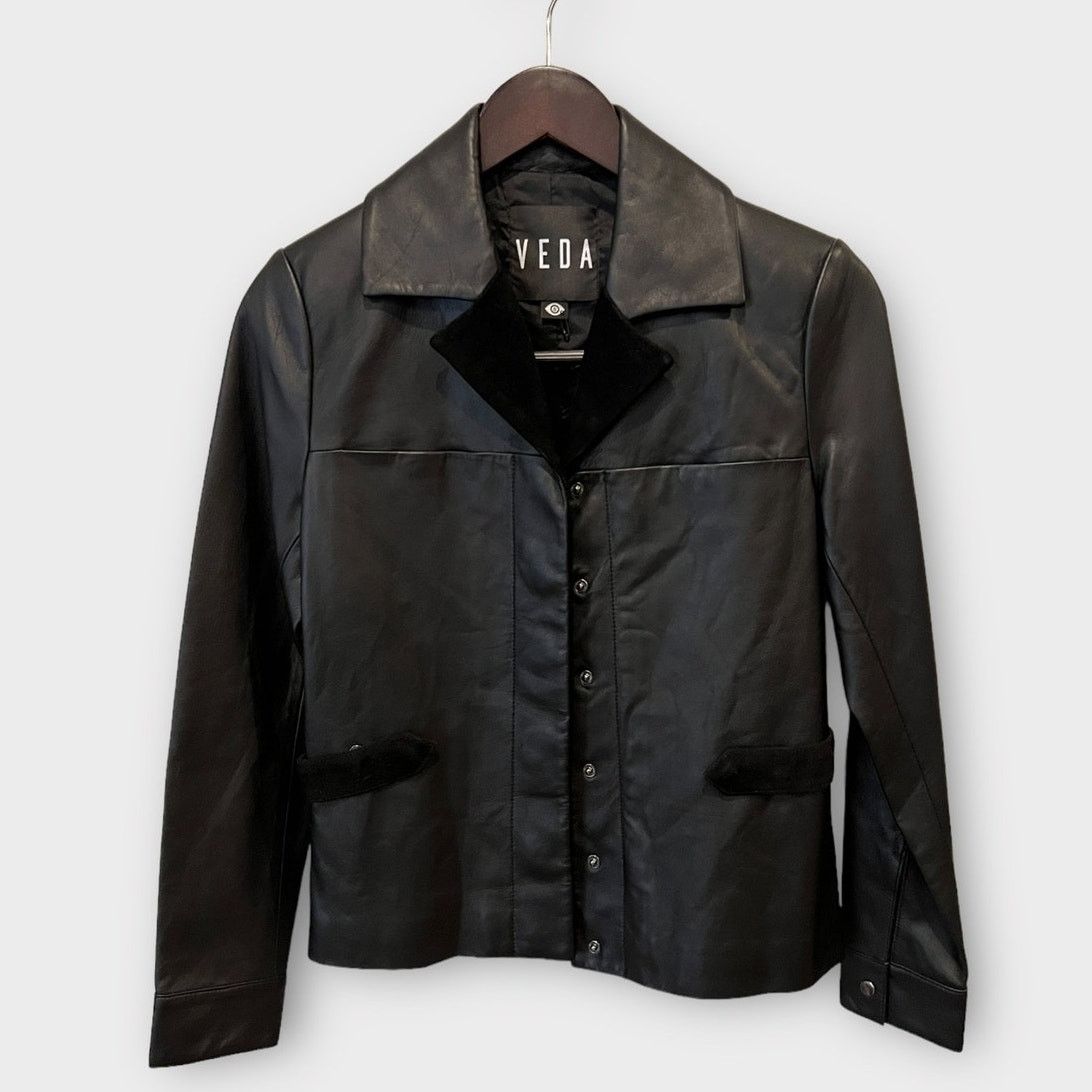 VEDA Veda 'Calder' Suede & Leather Jacket Size Small Size M / US 6-8 / IT 42-44 - 4 Thumbnail