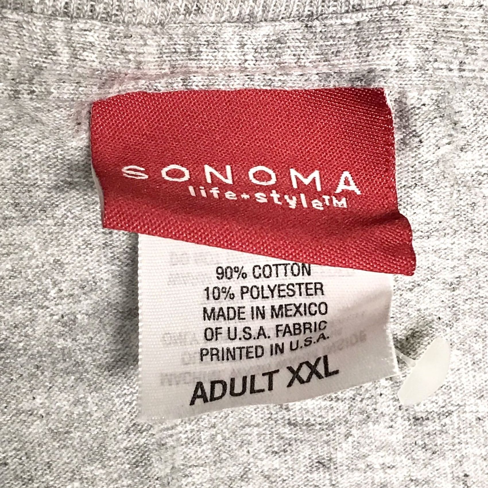 Vintage Sonoma Life+Style Women Gray USA Star Glitter Graphic Short Sleeve T-Shirt 2XL Size XXL / US 16-18 / IT 52-54 - 2 Thumbnail