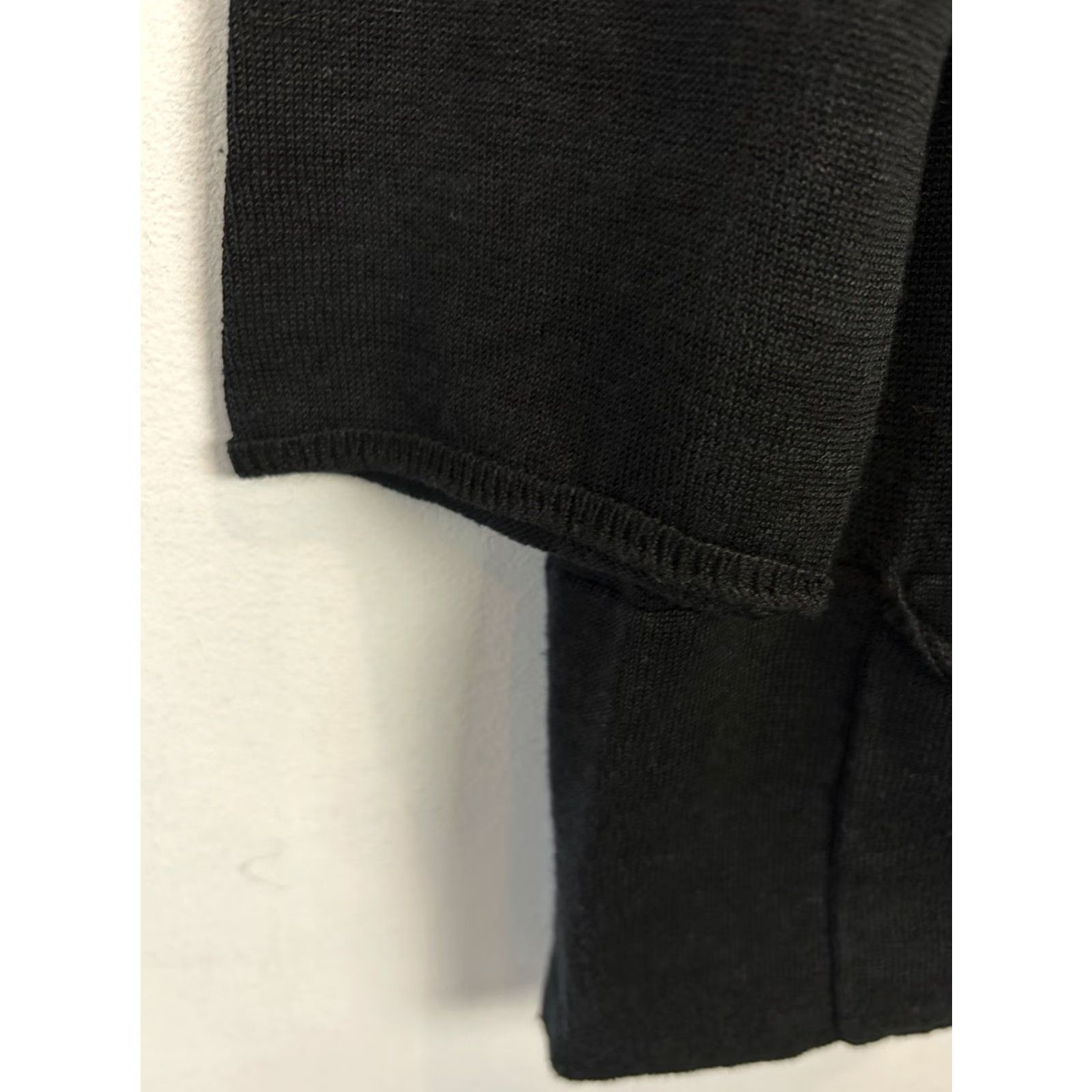 J. Jill J. Jill Cardigan Sweater Womens Large Black Linen Blend Knit Open Front Business Size L / US 10 / IT 46 - 5 Thumbnail