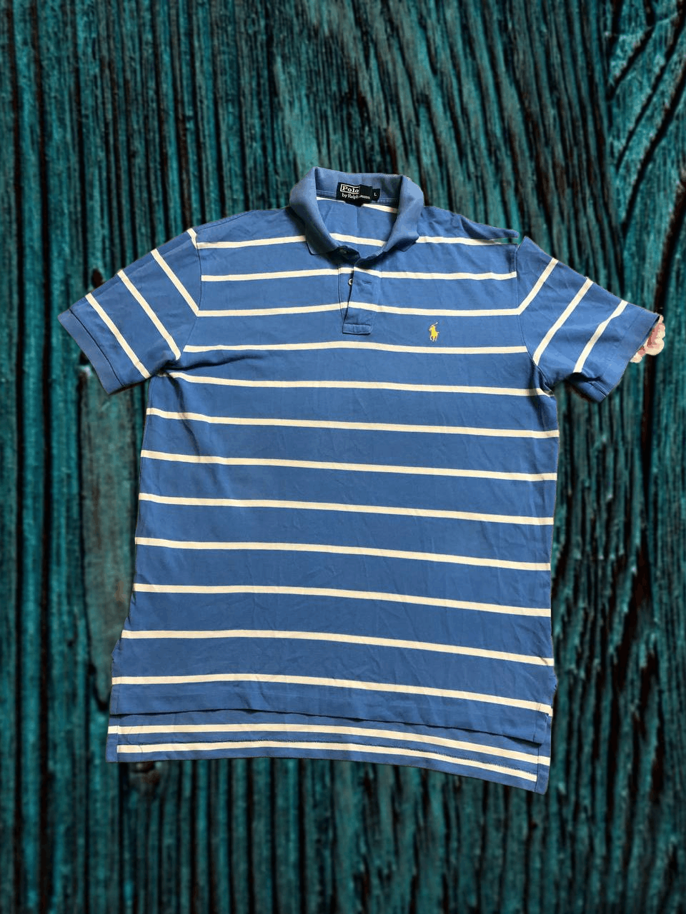 Polo Ralph Lauren Vintage Polo Ralph Lauren Polo Shirt Blue Striped Size US L / EU 52-54 / 3 - 1 Thumbnail
