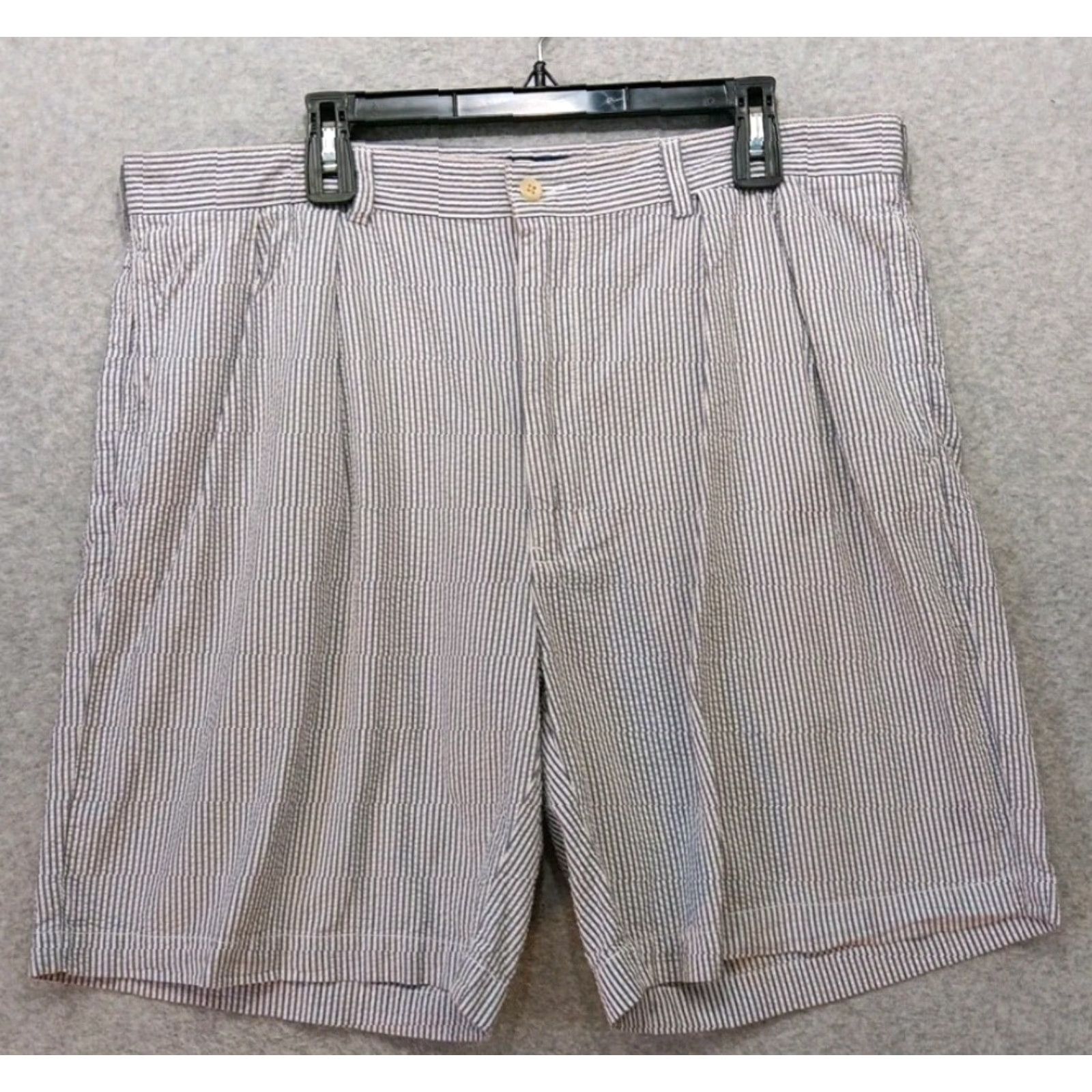 Polo Ralph Lauren VINTAGE Polo Ralph Lauren Shorts Mens Size 40 Blue White Striped Seersucker Golf GUC Size US L / EU 52-54 / 3 - 2 Thumbnail