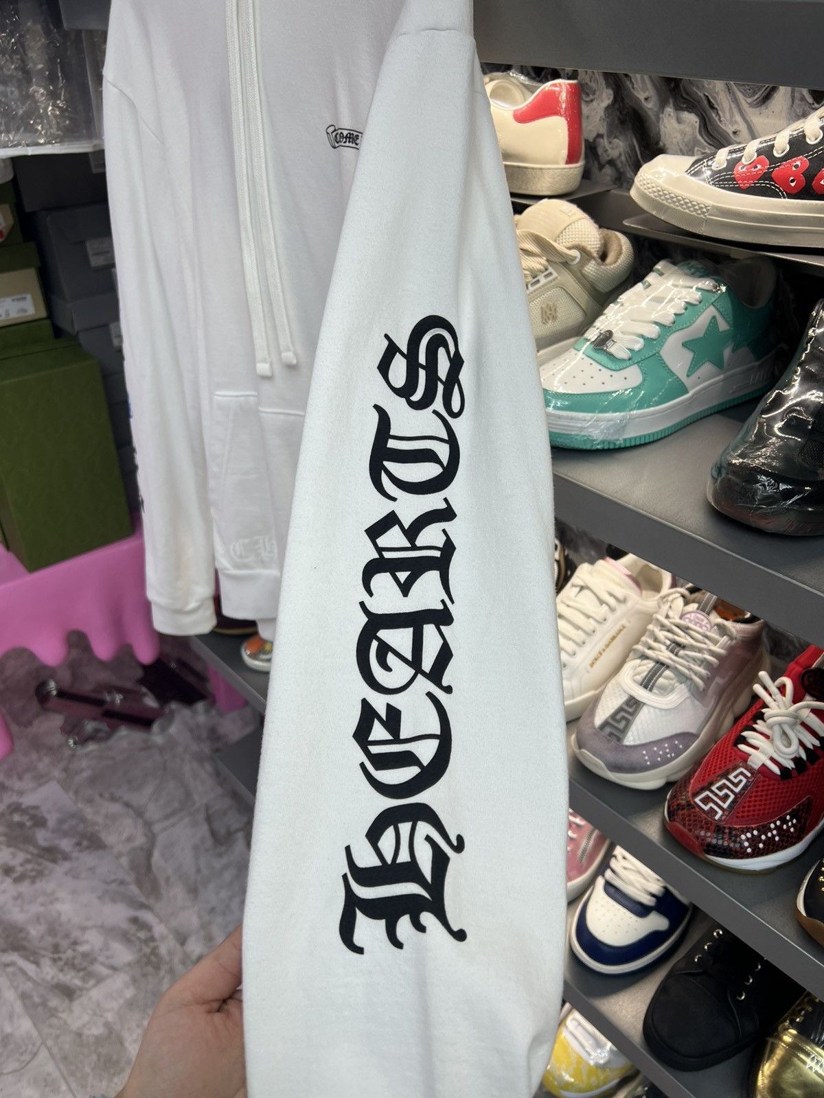 Chrome Hearts Chrome Hearts White Rolling Stone Hoodie Size US S / EU 44-46 / 1 - 4 Thumbnail