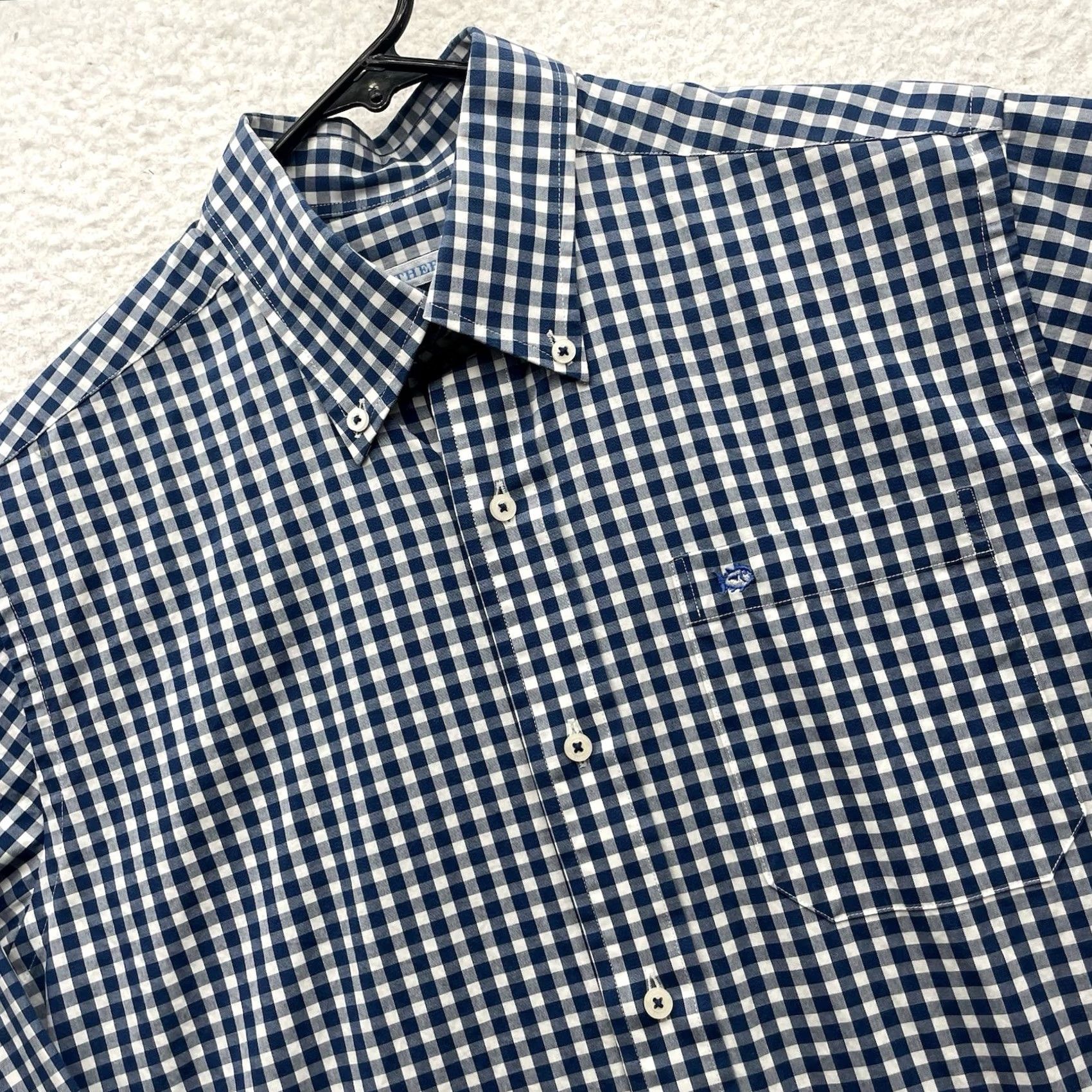 Southern Tide Southern Tide Shirt Mens Small Classic Fit Blue White Gingham Check Plaid Preppy Button-Up Size US S / EU 44-46 / 1 - 2 Thumbnail