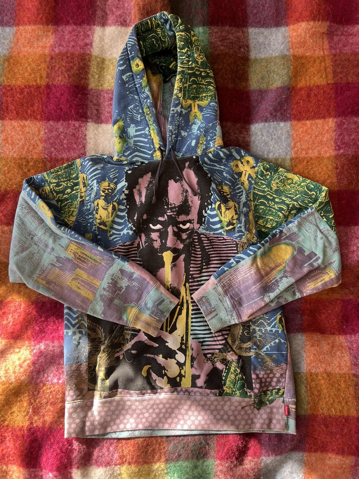 image of Supreme Miles Davis Hooded Sweatshirt, Men's (Size Medium)