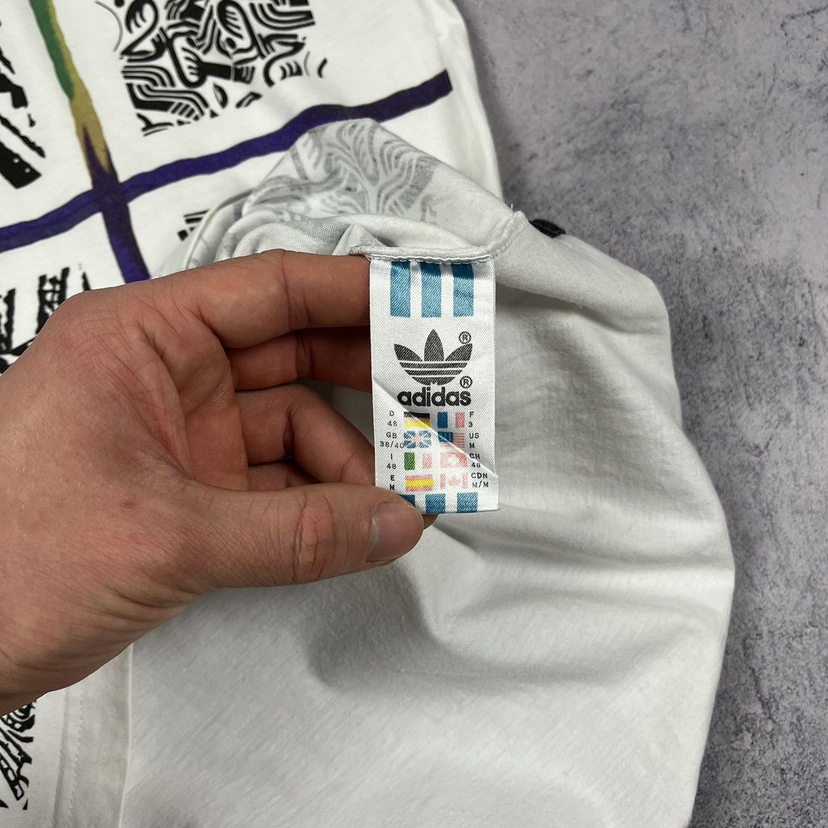 Adidas Vintage Adidas Abstract Pattern Polo T Shirt 90’s Size US M / EU 48-50 / 2 - 7 Thumbnail