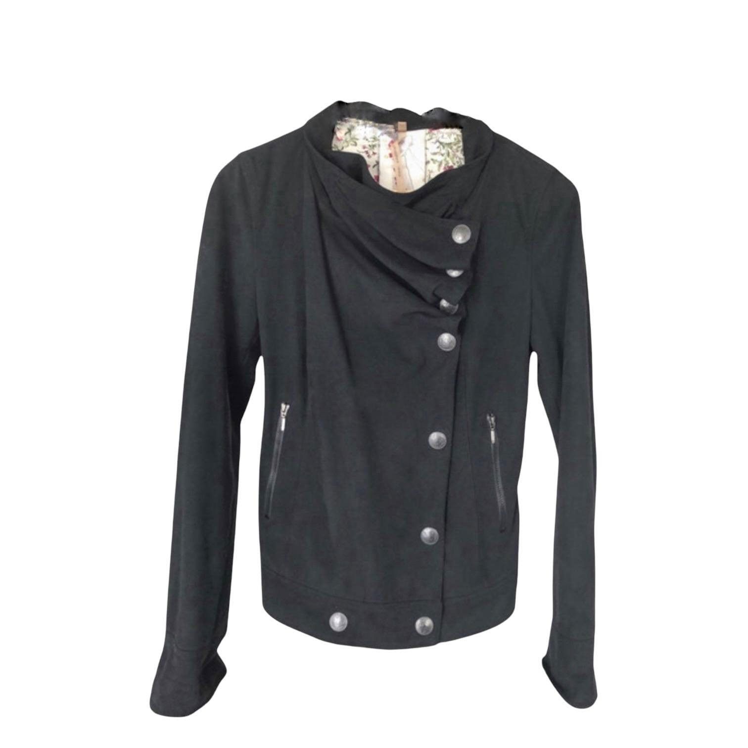 Cop Copine The Cop Copine Draped Suede Like Jacket Size ONE SIZE - 1 Thumbnail